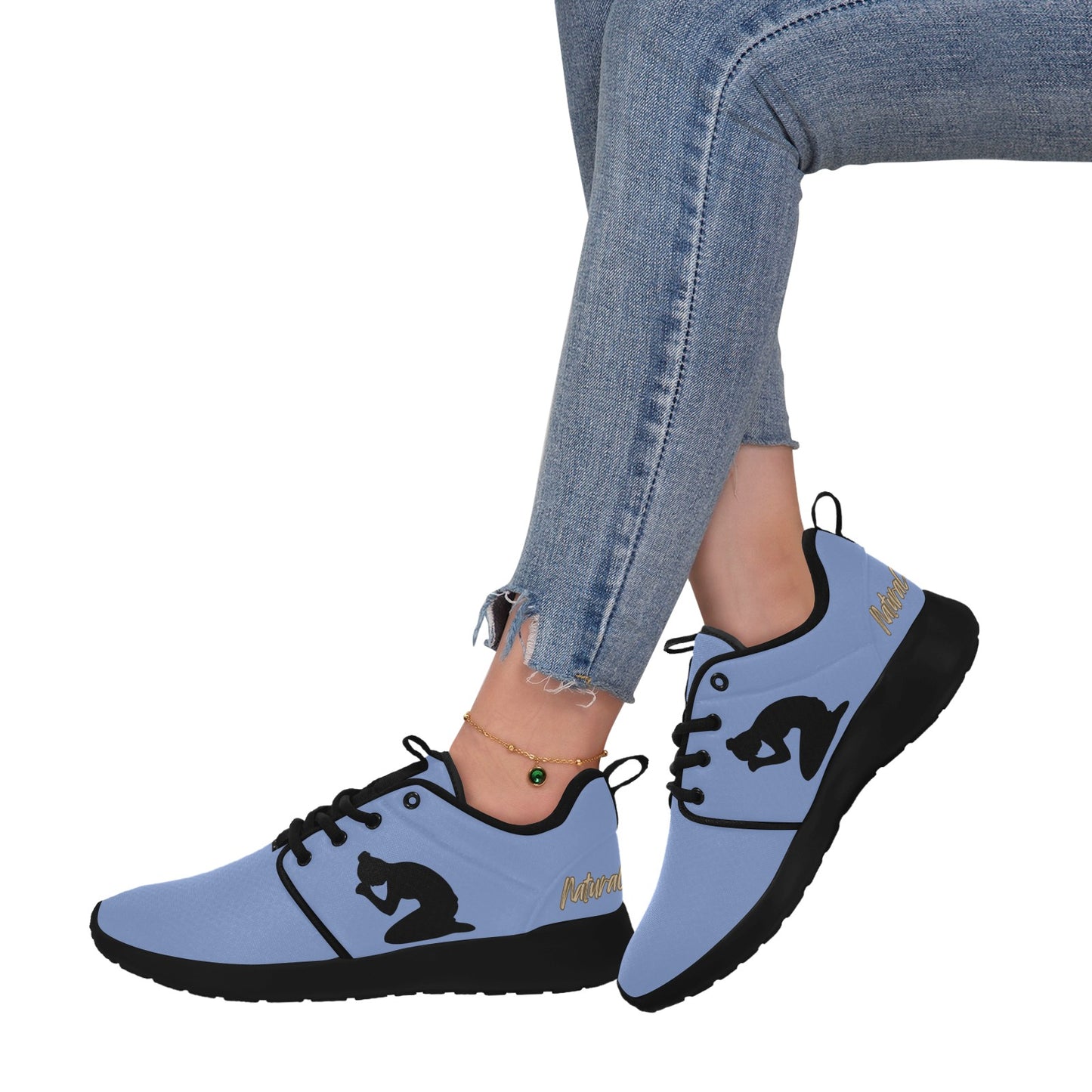Natural Woman PRAY (BL) MEDIUM BLUE w/ Black Sole Sneakers