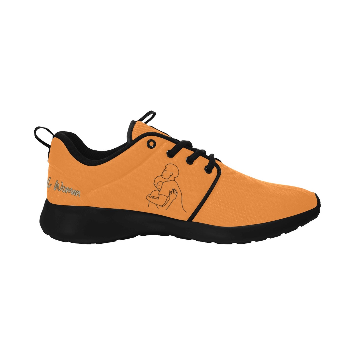 Natural Woman SAFE WITH MOMMA (BL) ORANGE w/ Sole Sneakers