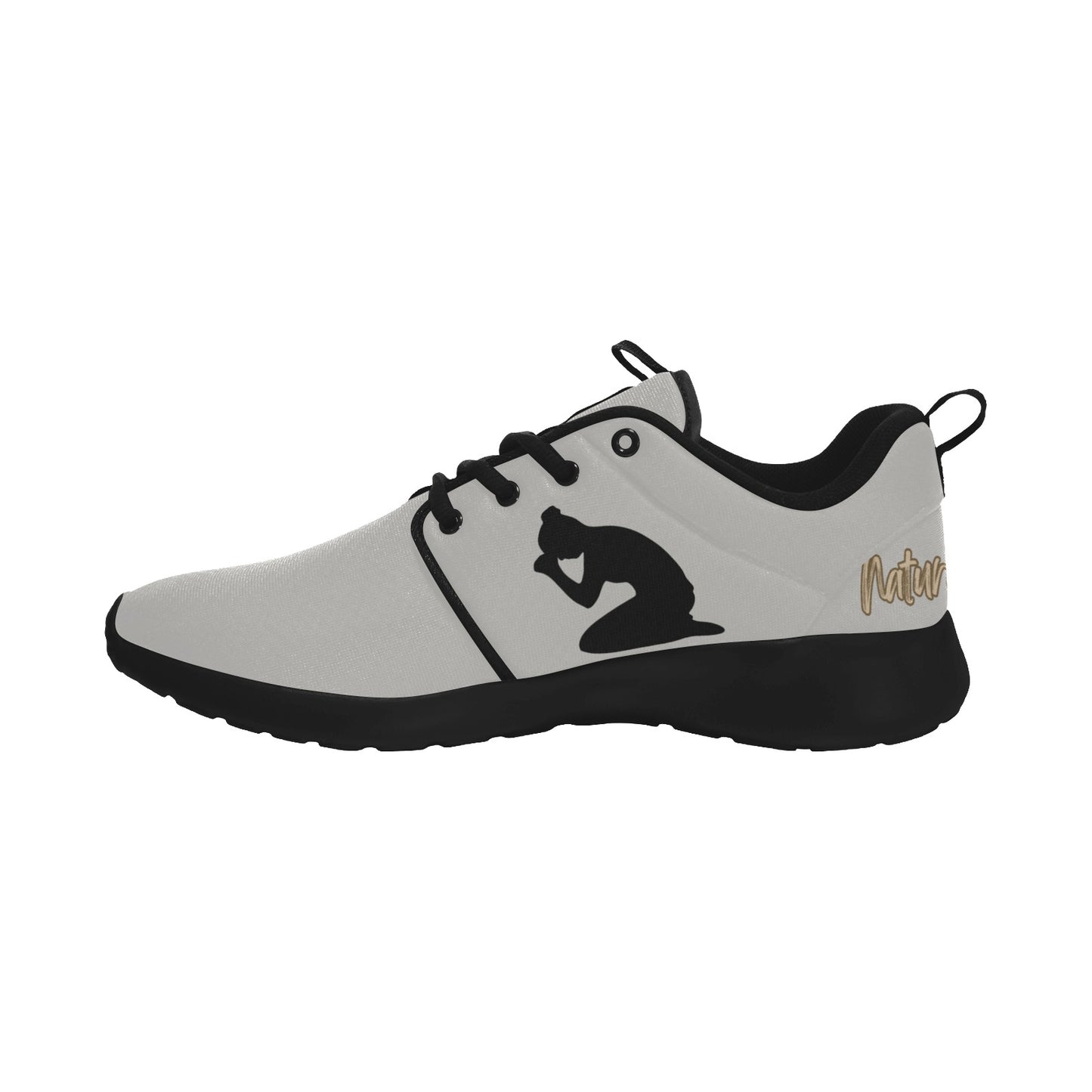 Natural Woman PRAY (BL) GRAY w/ Black Sole Sneakers