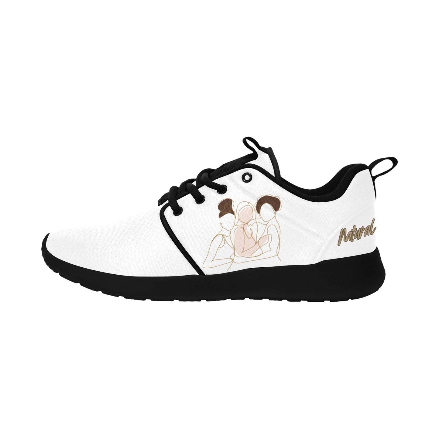 Natural Women FRIENDS (WL) WHITE w/ Black Sole Sneakers