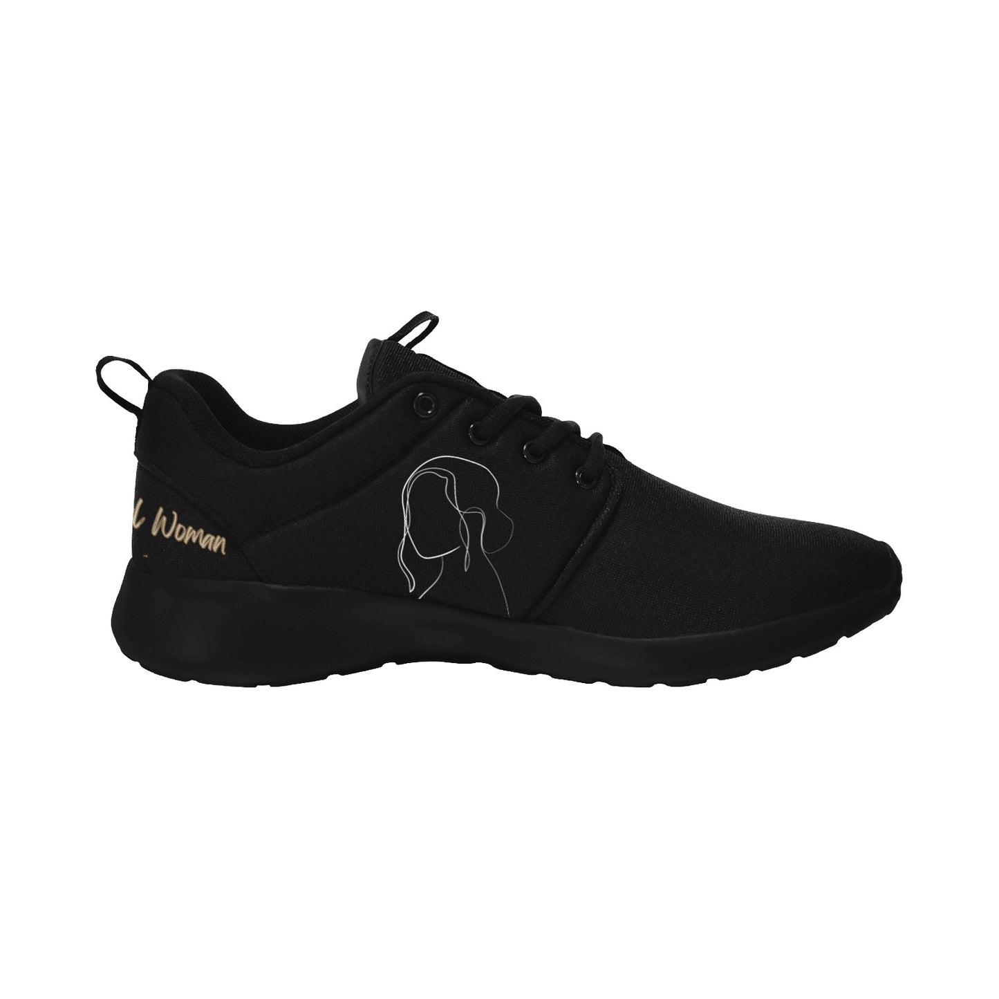 Natural Woman HANGING HAIR (WL) BLACK w/ Black Sole Sneakers