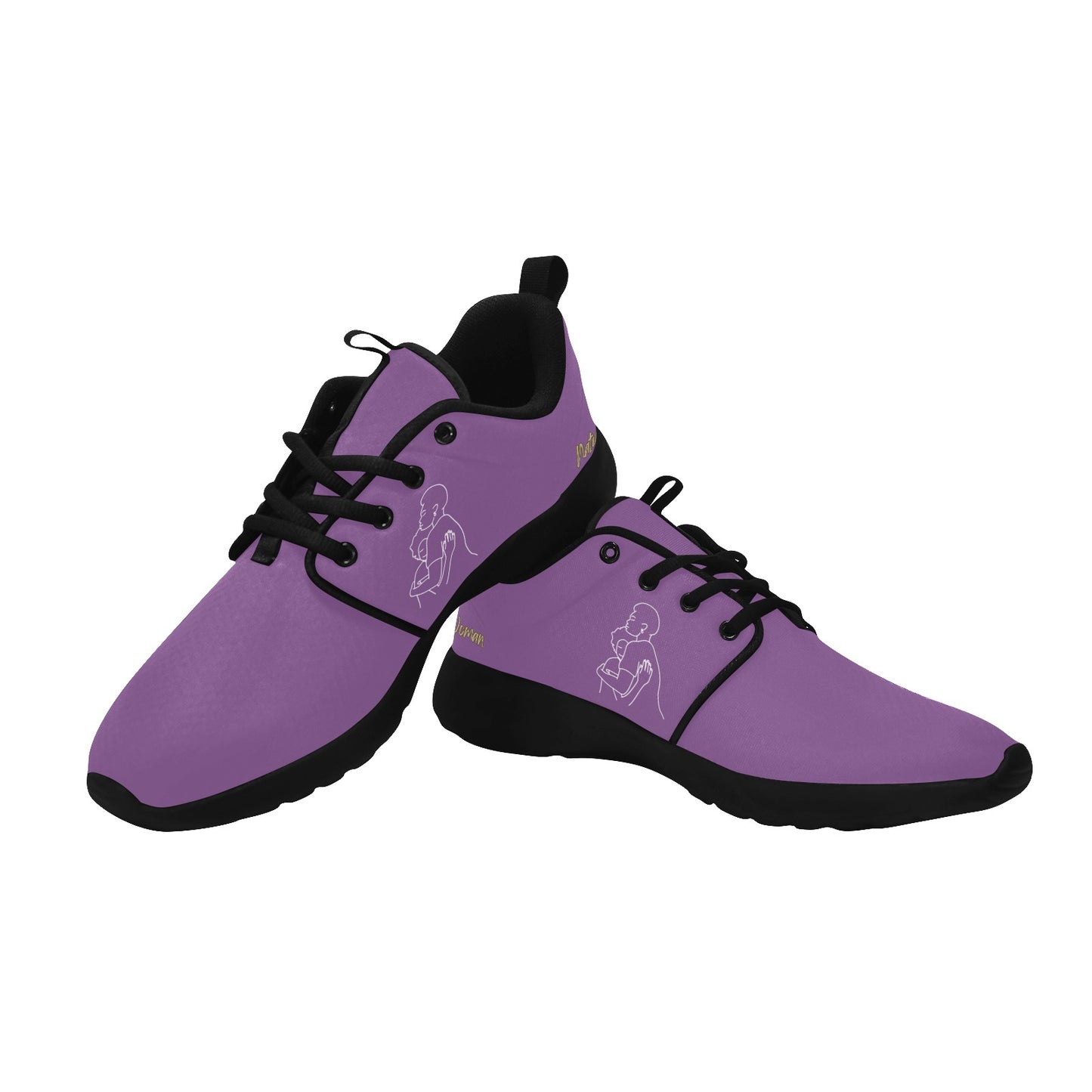 Natural Woman SAFE WITH MOMMA (WL) PURPLE w/ Sole Sneakers