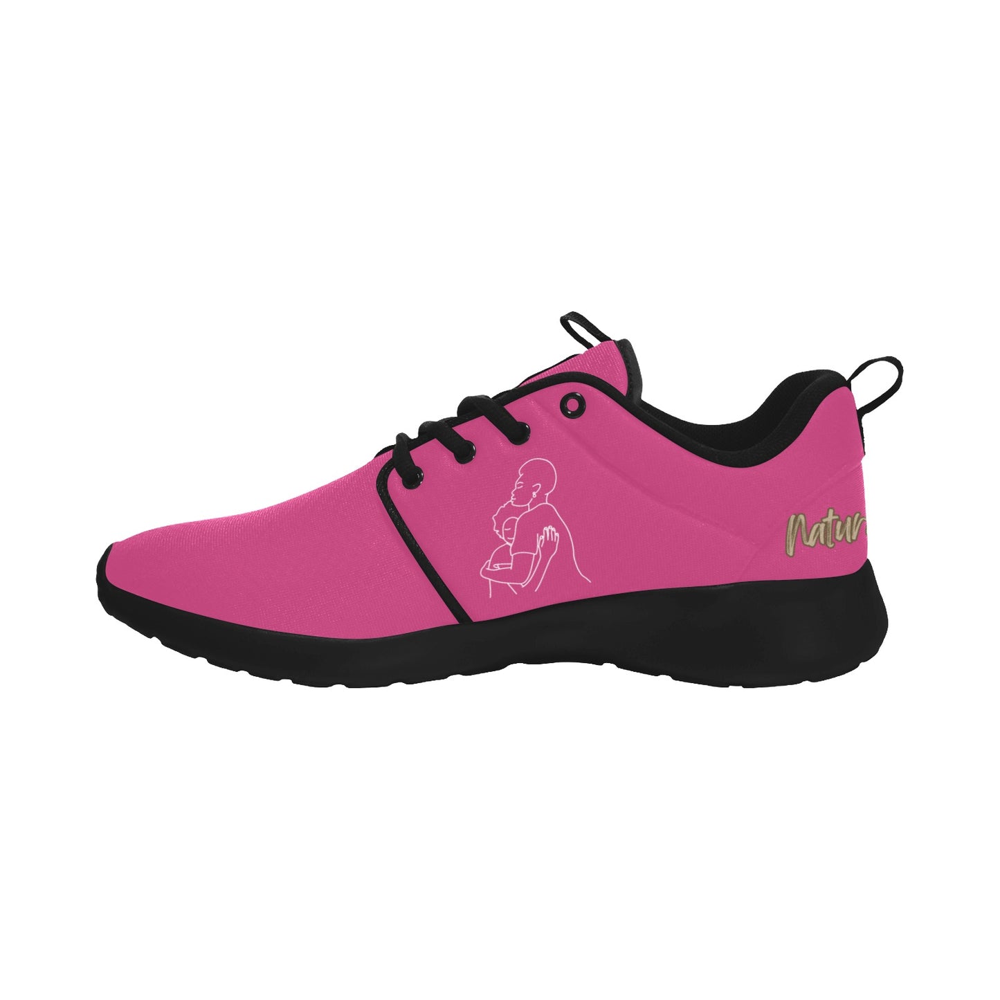 Natural Woman SAFE WITH MOMMA (WL) NEON PINK w/ Sole Sneakers
