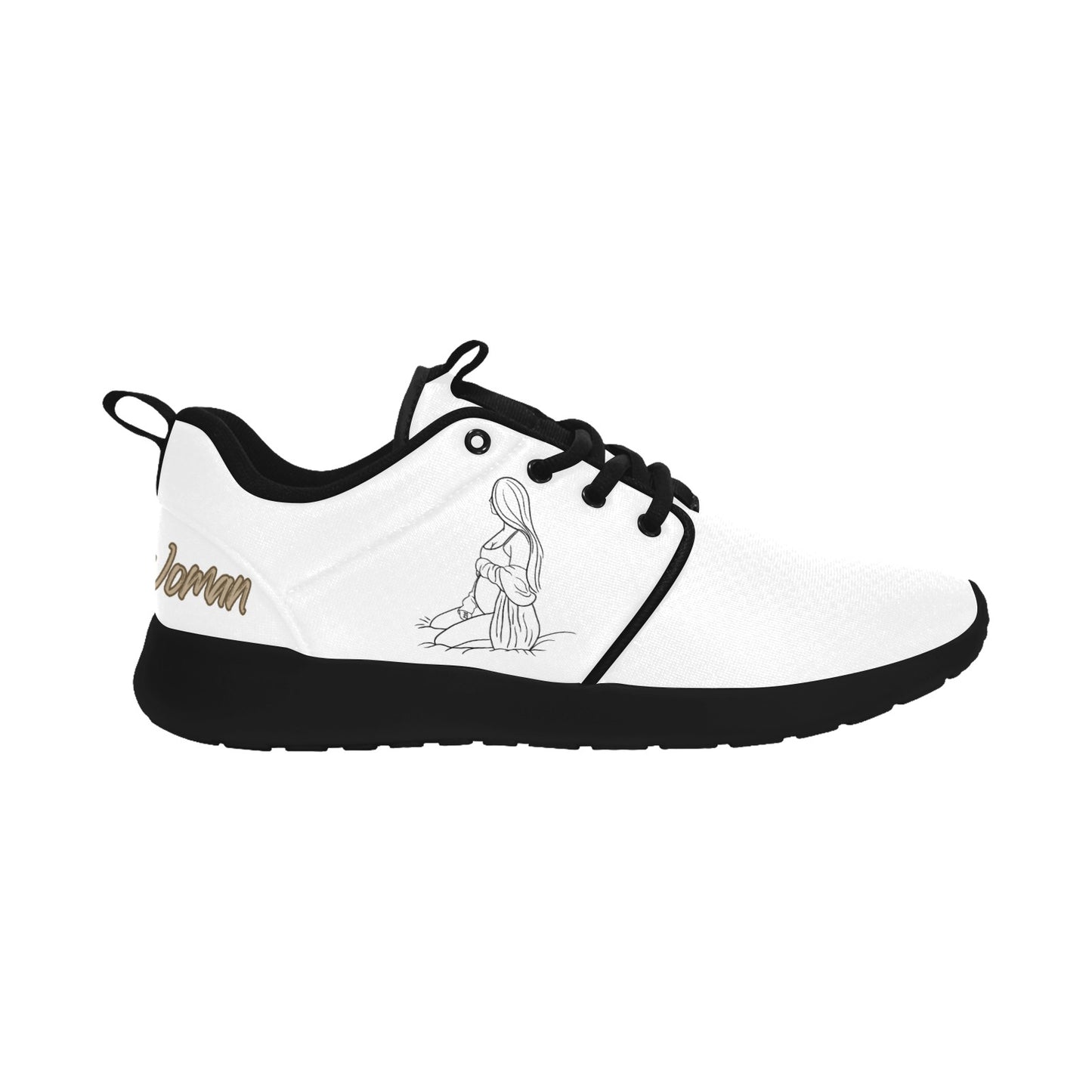 Natural Woman EXPECTING (BL) WHITE w/ Sole Sneakers