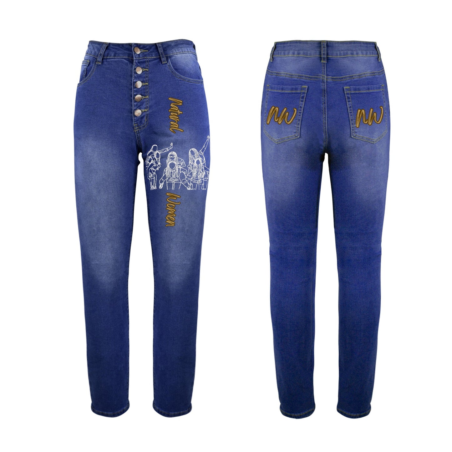 Natural Woman PIGGY BACK (WL) Crafted Women's Denim Jeans