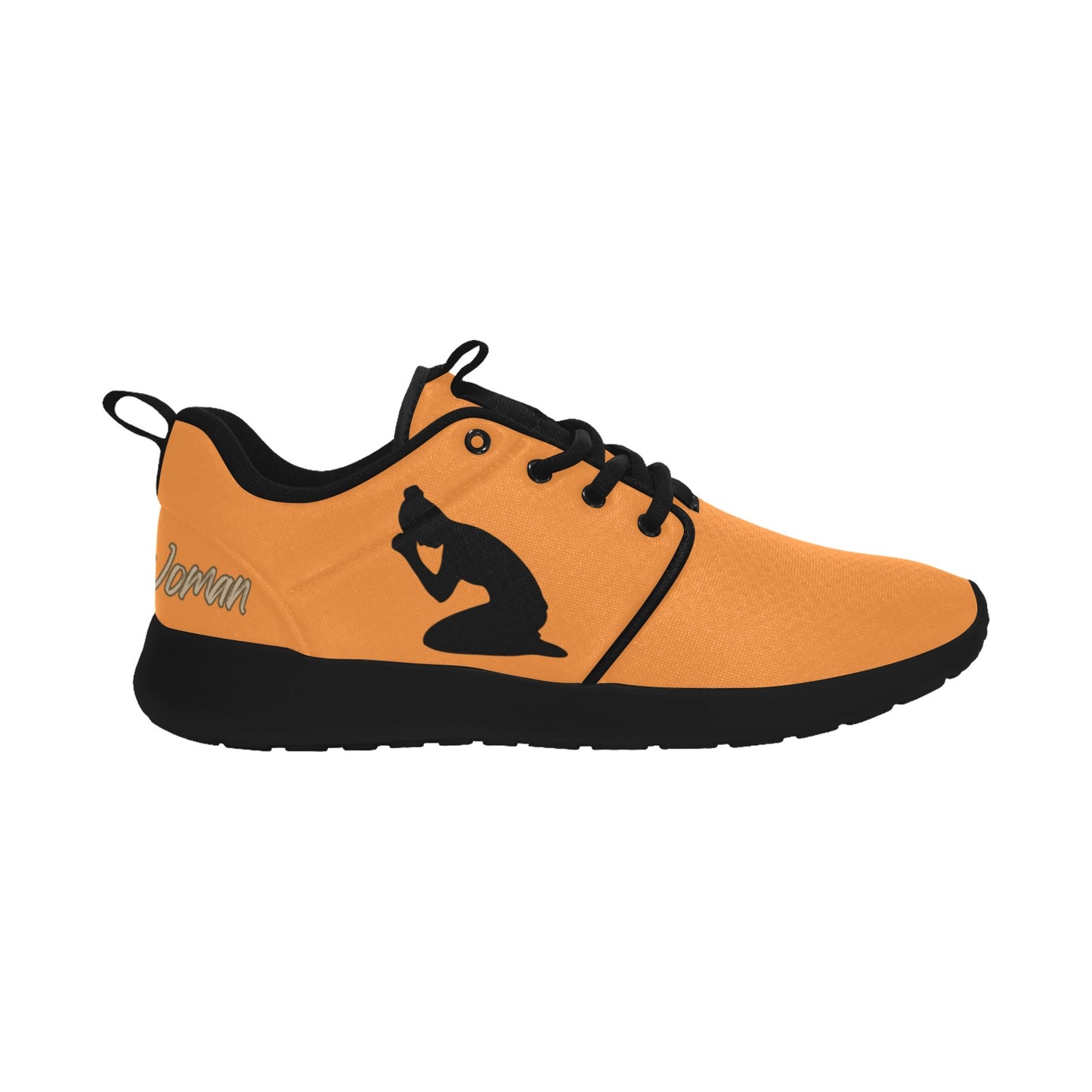 Natural Woman PRAY (BL) ORANGE w/ Black Sole Sneakers