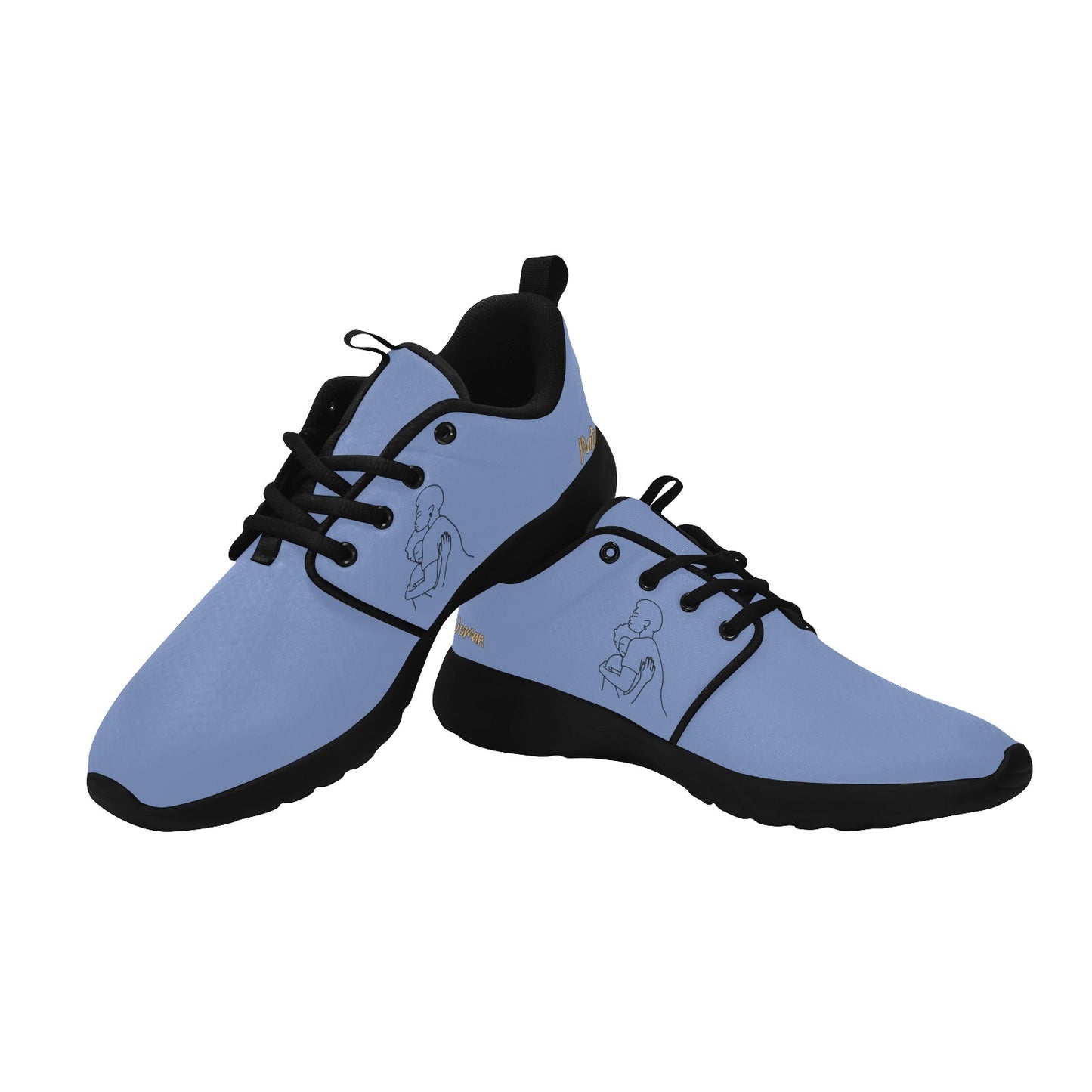 Natural Woman SAFE WITH MOMMA (BL) MEDIUM BLUE w/ Sole Sneakers