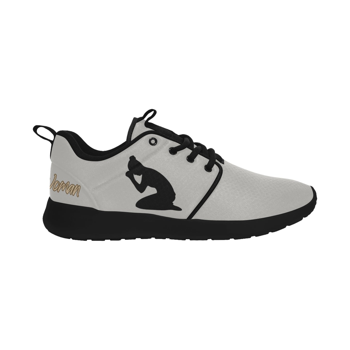 Natural Woman PRAY (BL) GRAY w/ Black Sole Sneakers