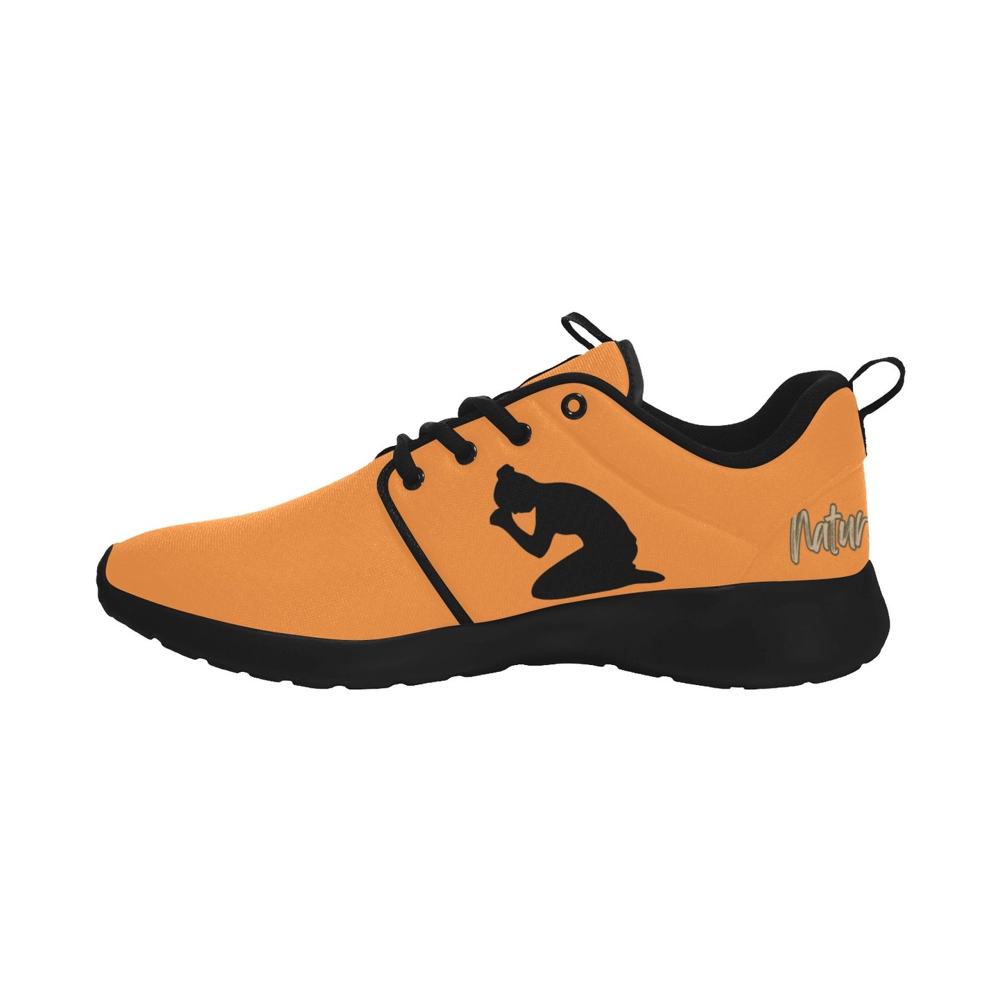 Natural Woman PRAY (BL) ORANGE w/ Black Sole Sneakers