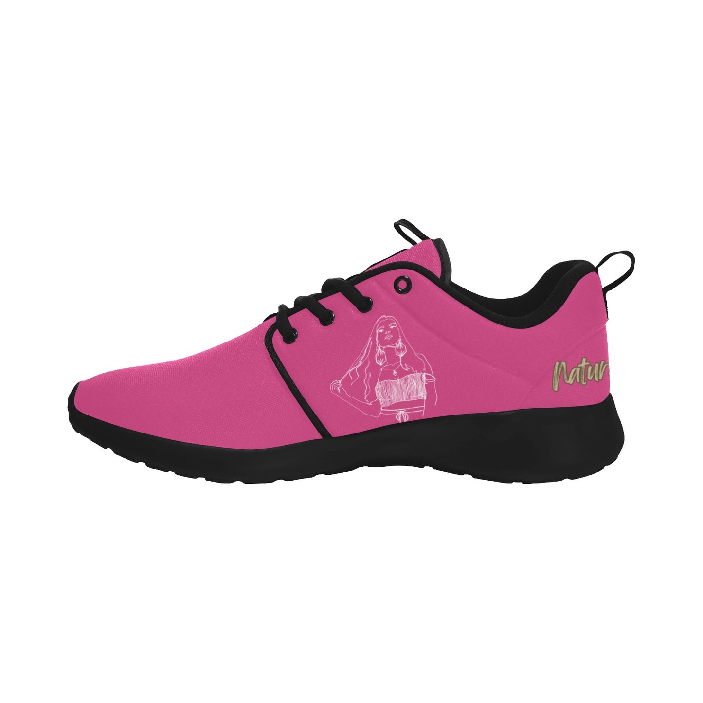 Natural Woman THINKING (WL) NEON PINK w/ Black Sole Sneakers