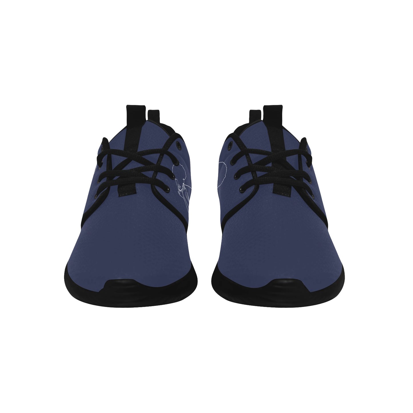 Natural Woman CUTE AFRO (WL) ROYAL w/ Black Sole Sneakers