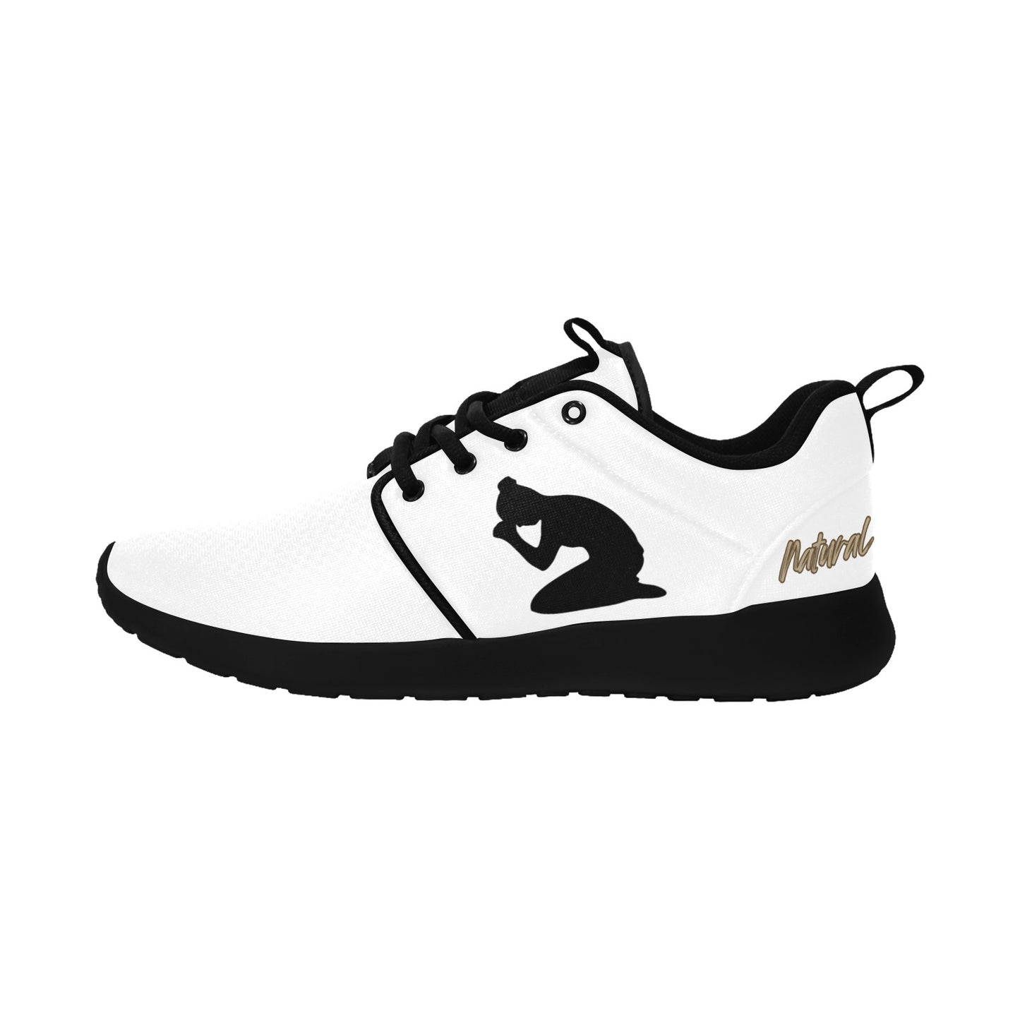Natural Woman PRAY (BL) WHITE w/ Black Sole Sneakers