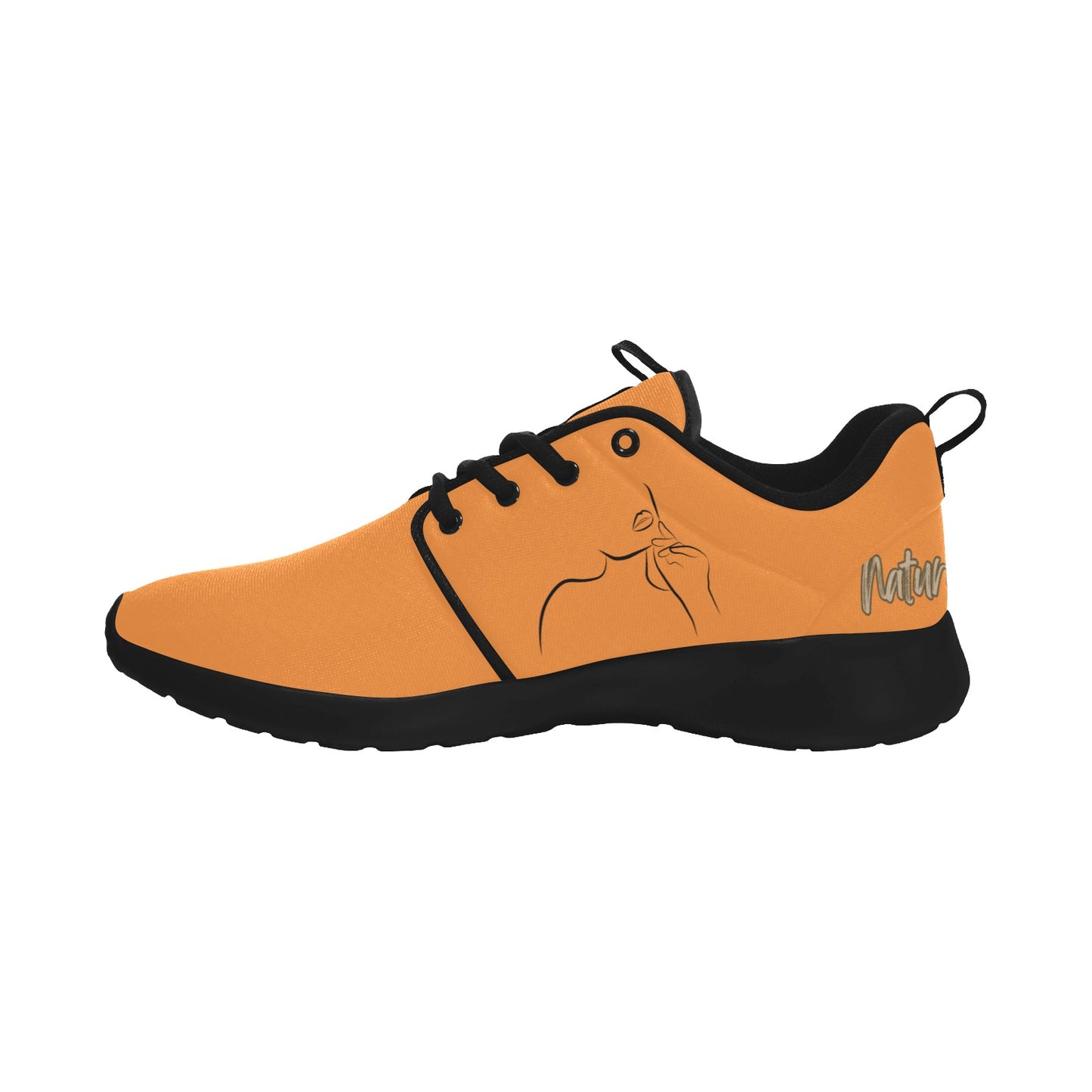 Natural Woman CHIN UP (BL) ORANGE w/ Black Sole Sneakers