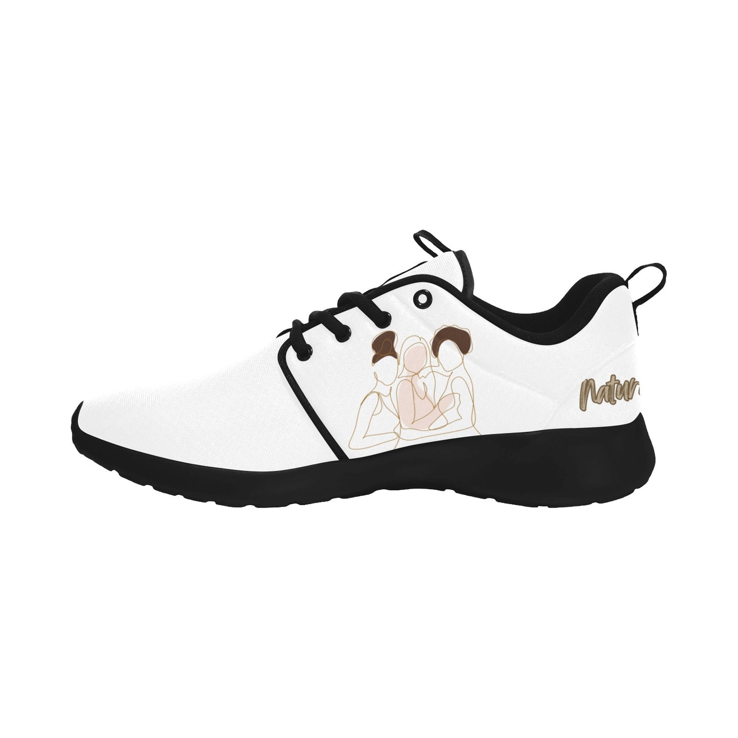 Natural Women FRIENDS (WL) WHITE w/ Black Sole Sneakers