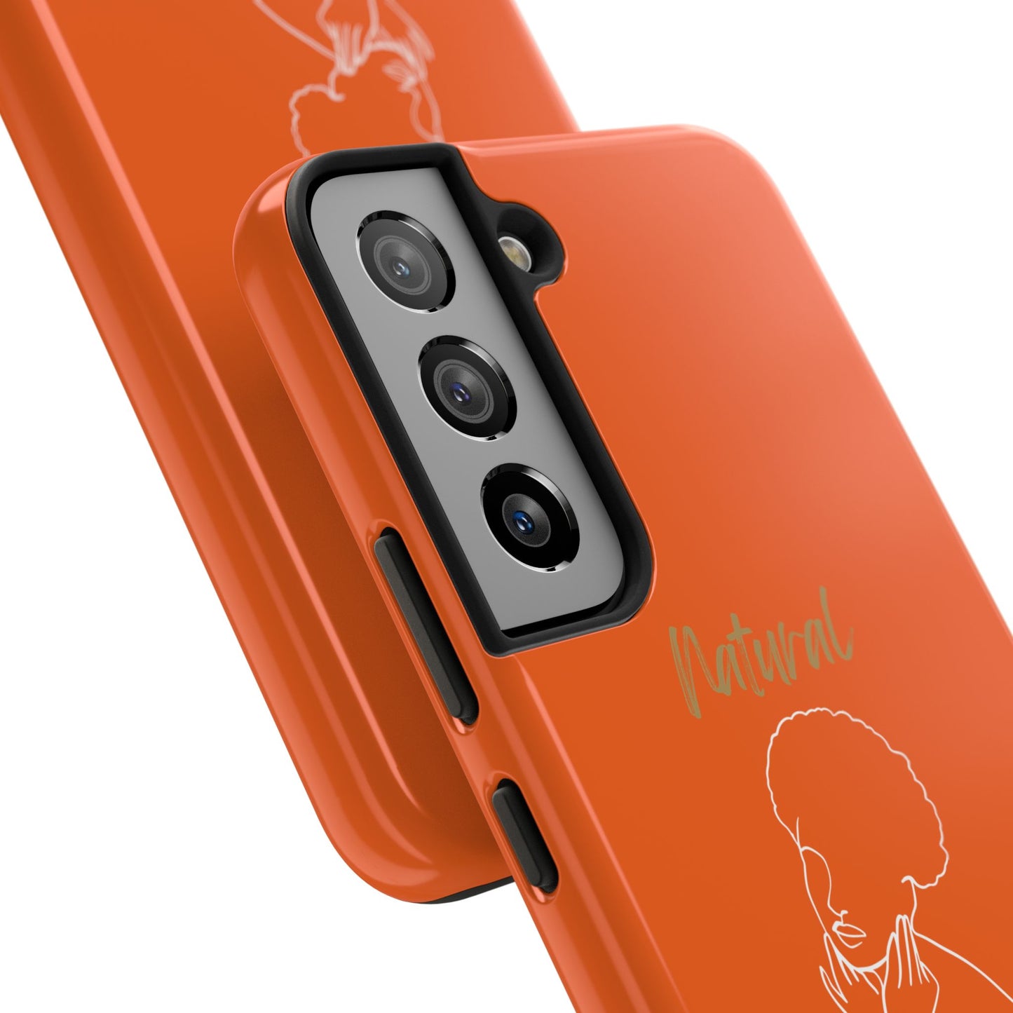 Natural Woman Cute Afro(WL)Tough Phone Cases ORANGE