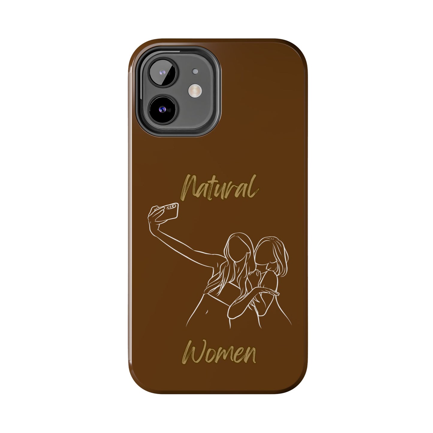 Natural Woman Friends Selfie (WL)Tough Phone Cases BROWN