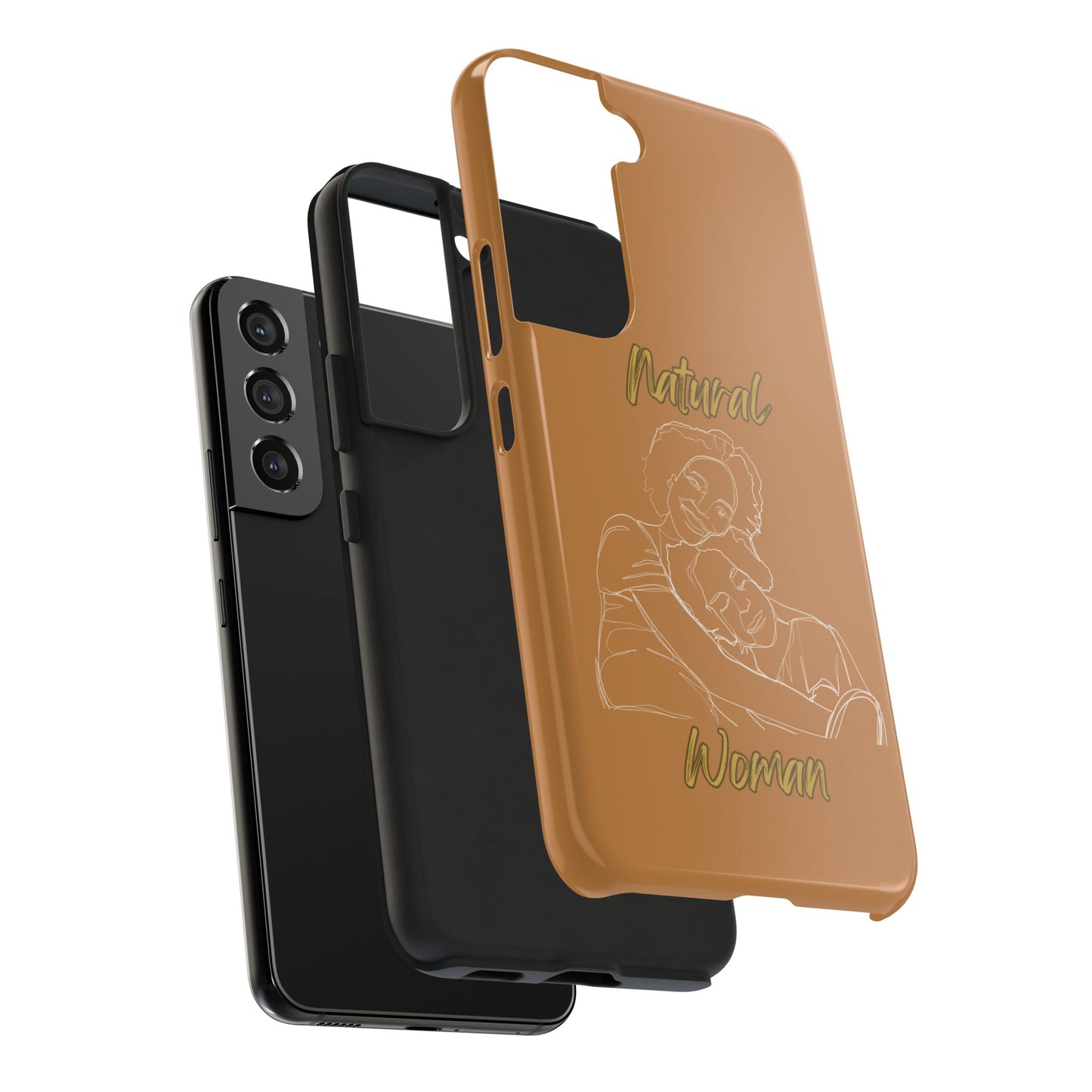 Natural Woman Loving Embrace (WL)Tough Phone Cases LIGHT BROWN