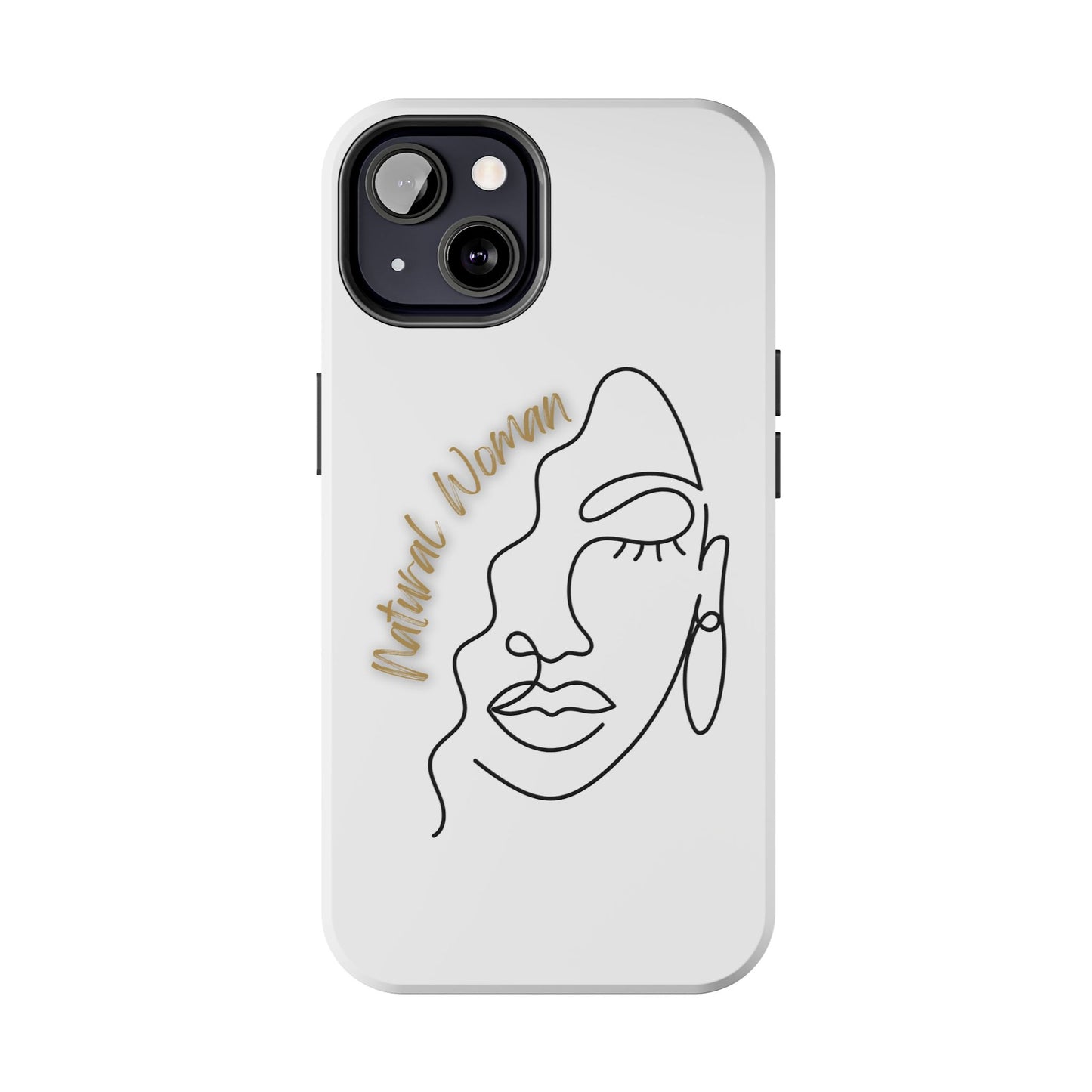 Natural Woman Half Face (BL)Tough Phone Case WHITE