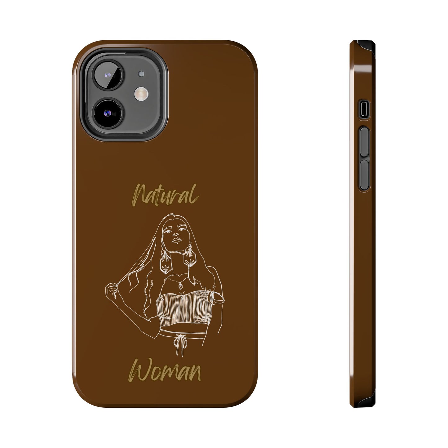 Natural Woman Thinking (WL)Tough Phone Cases BROWN