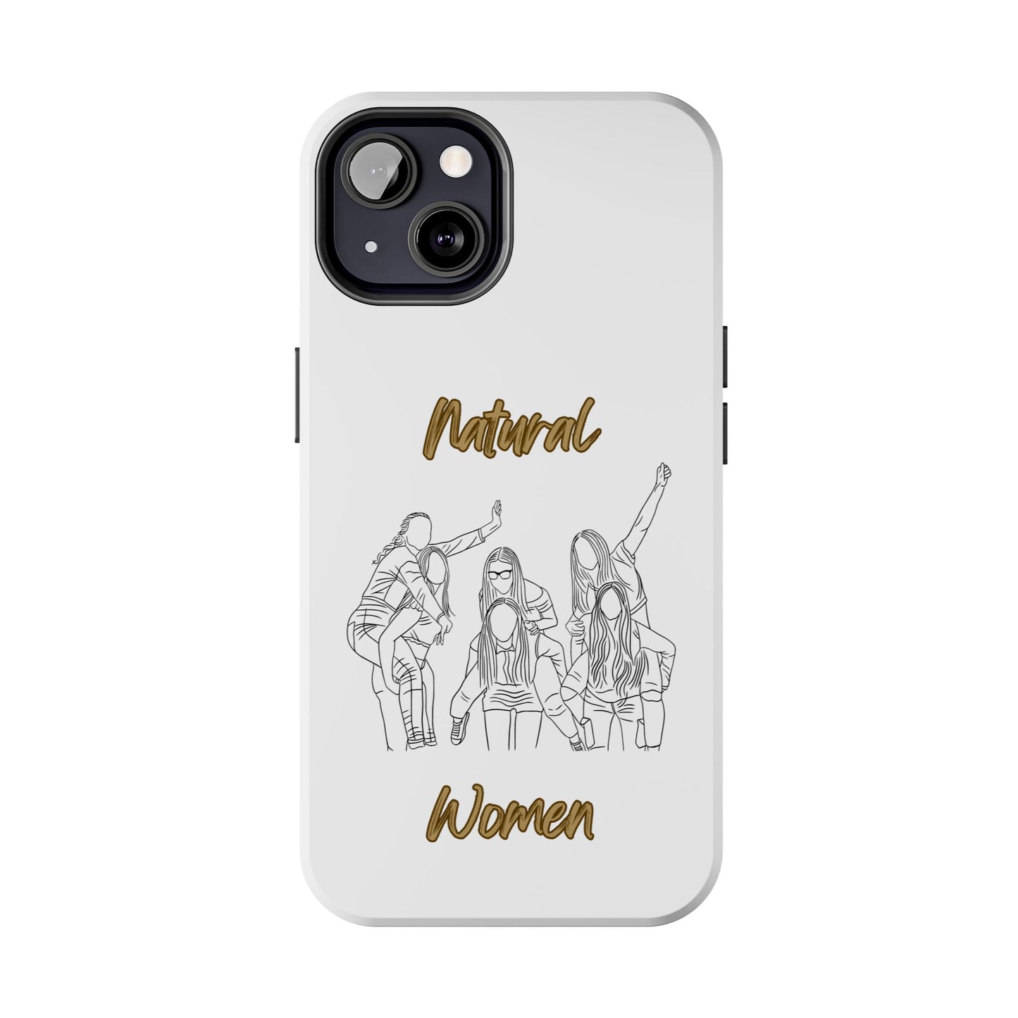 Natural Woman Piggy Back (BL)Tough Phone Cases WHITE