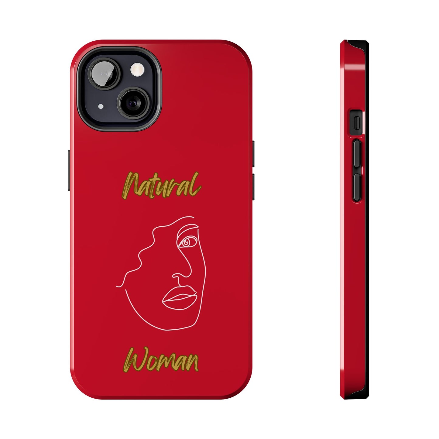 Natural Woman Peekaboo (WL)Tough Phone Cases DARK RED
