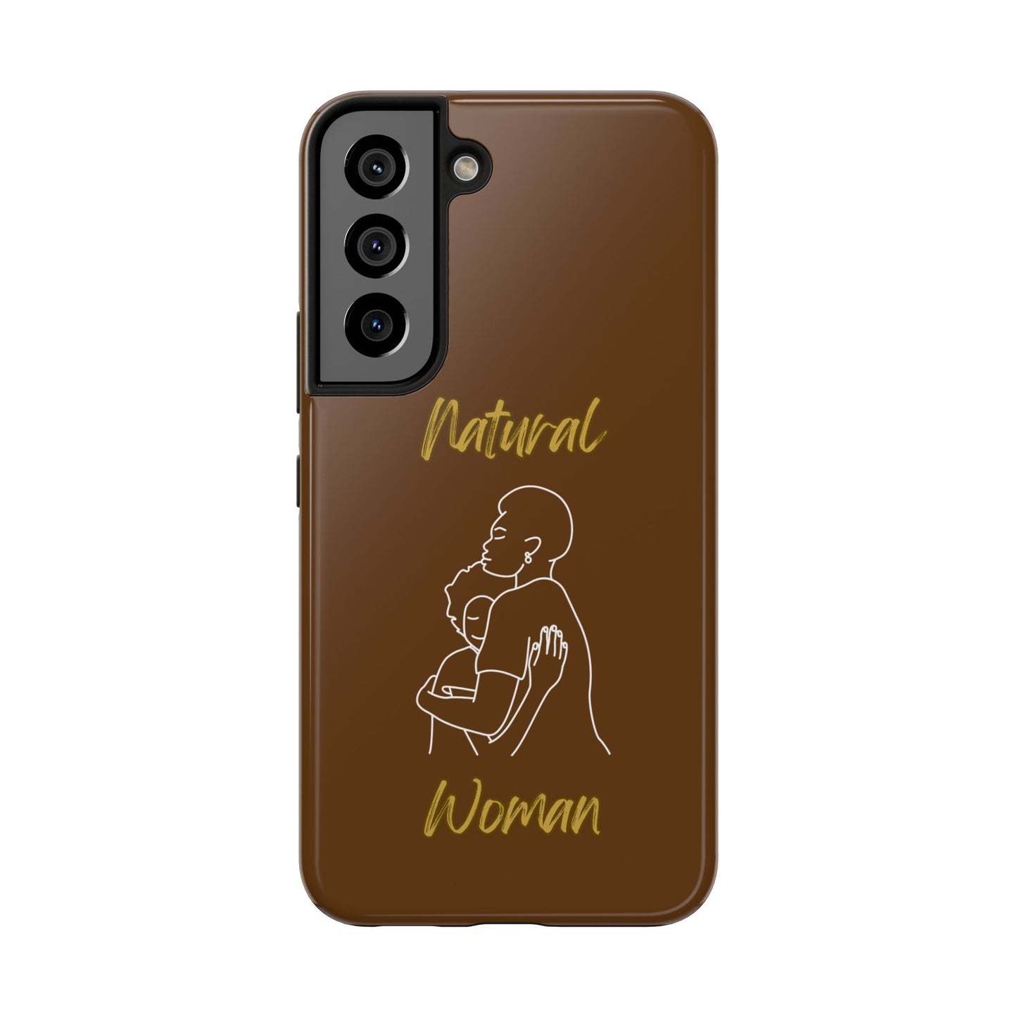 Natural Woman Safe With Momma (WL) Tough Phone Cases BROWN