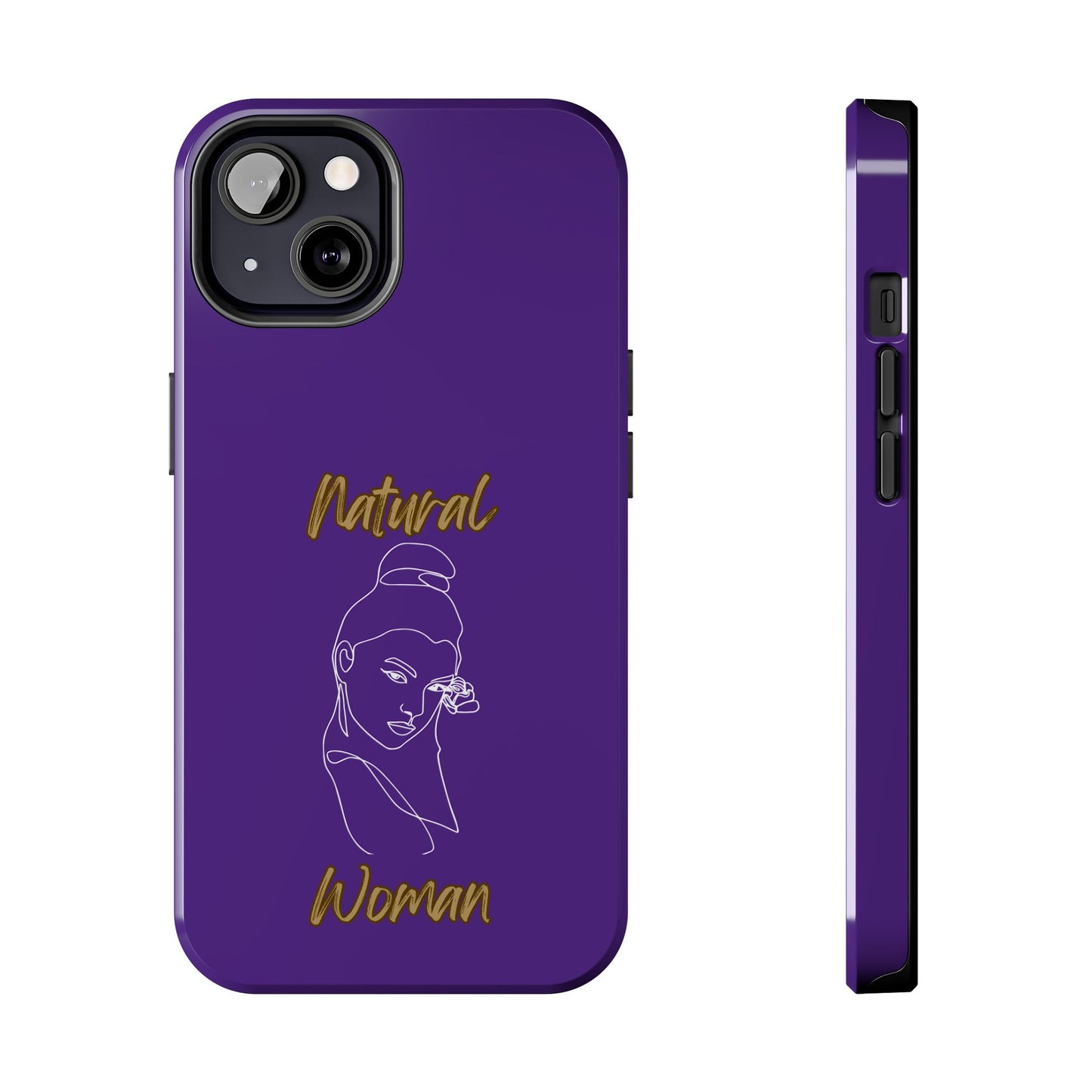 Natural Woman Sassy Bun (WL) Tough Phone Cases PURPLE