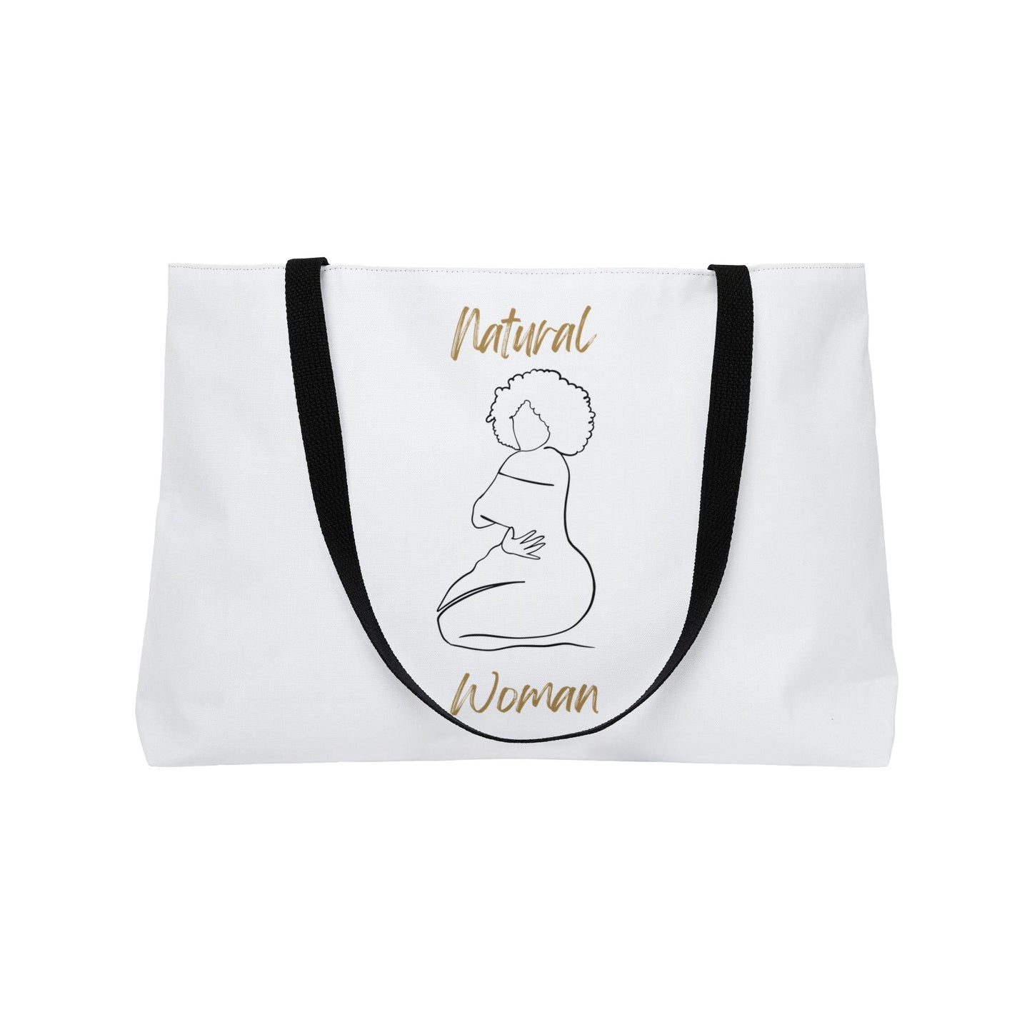 Natural Woman Hug (BL) Weekender Tote Bag WHITE