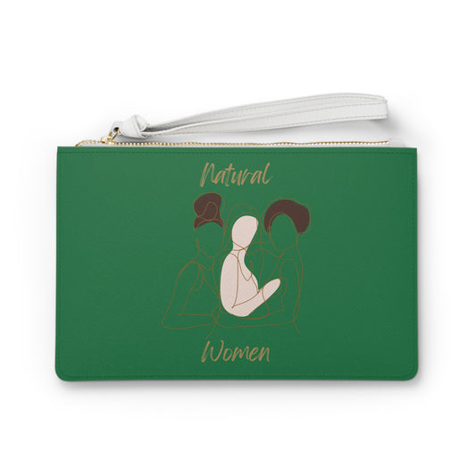 Natural Women Friends Clutch Bag DARK GREEN