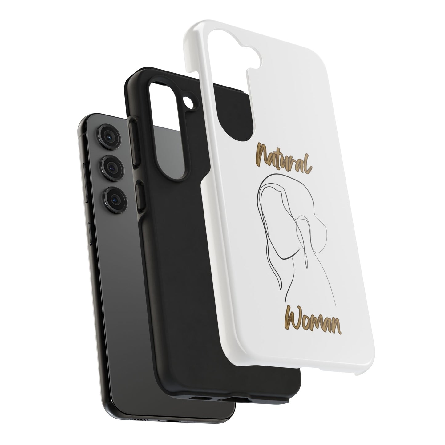 Natural Woman Hanging Hair (BL) Tough Phone Cases WHITE