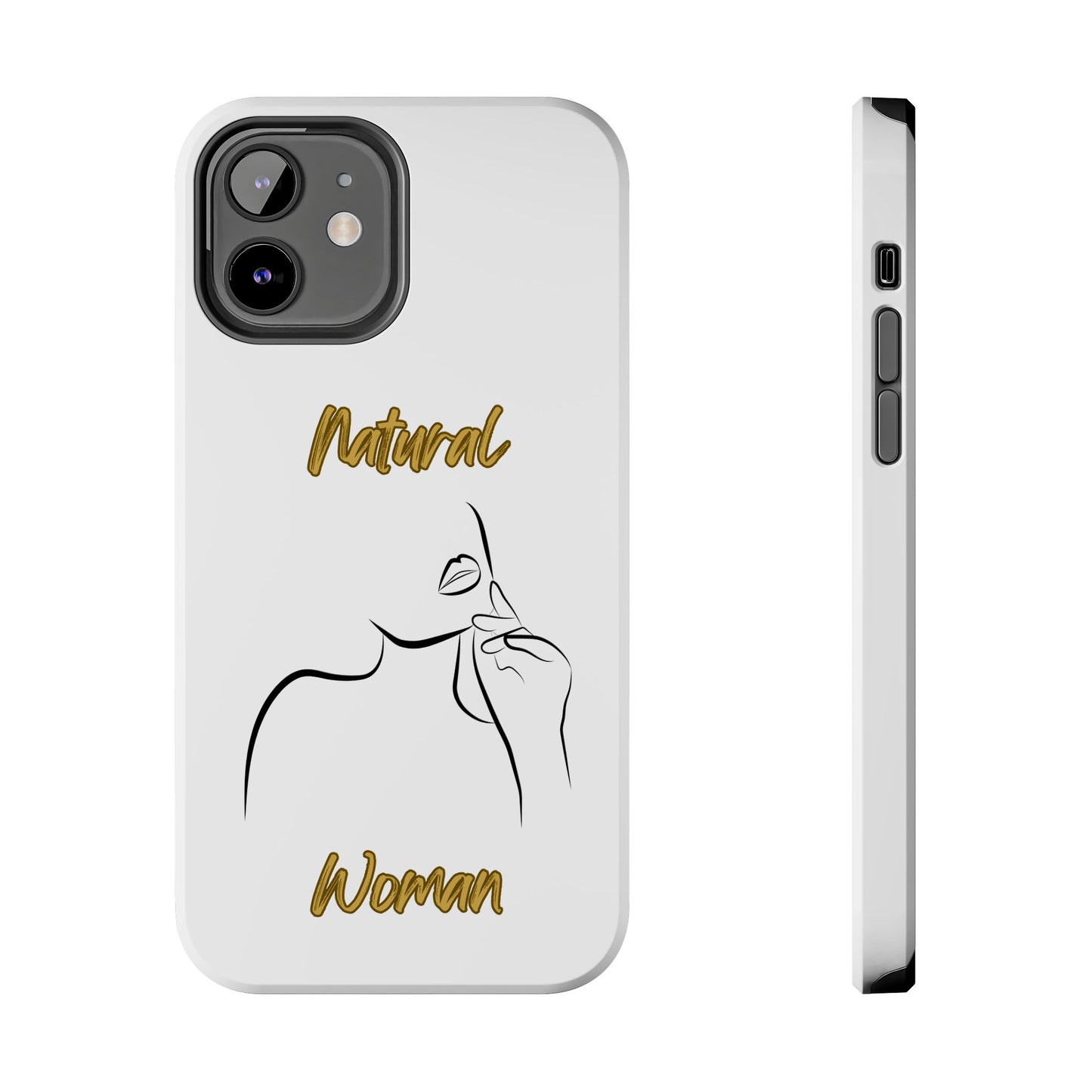 Natural Woman Chin Up (BL)Tough Phone Cases WHITE