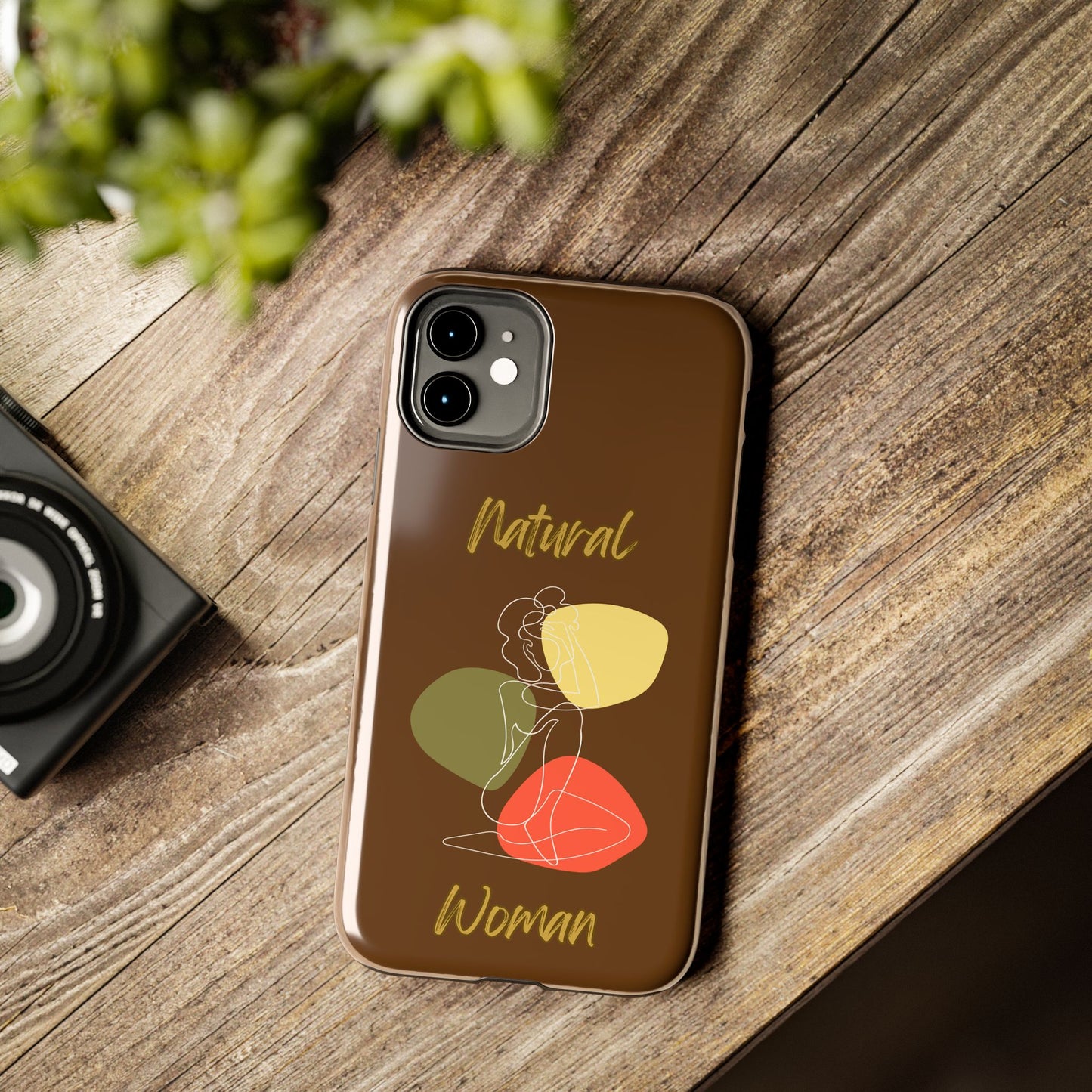 Natural Woman Colorful Pose (WL)Tough Phone Cases BROWN