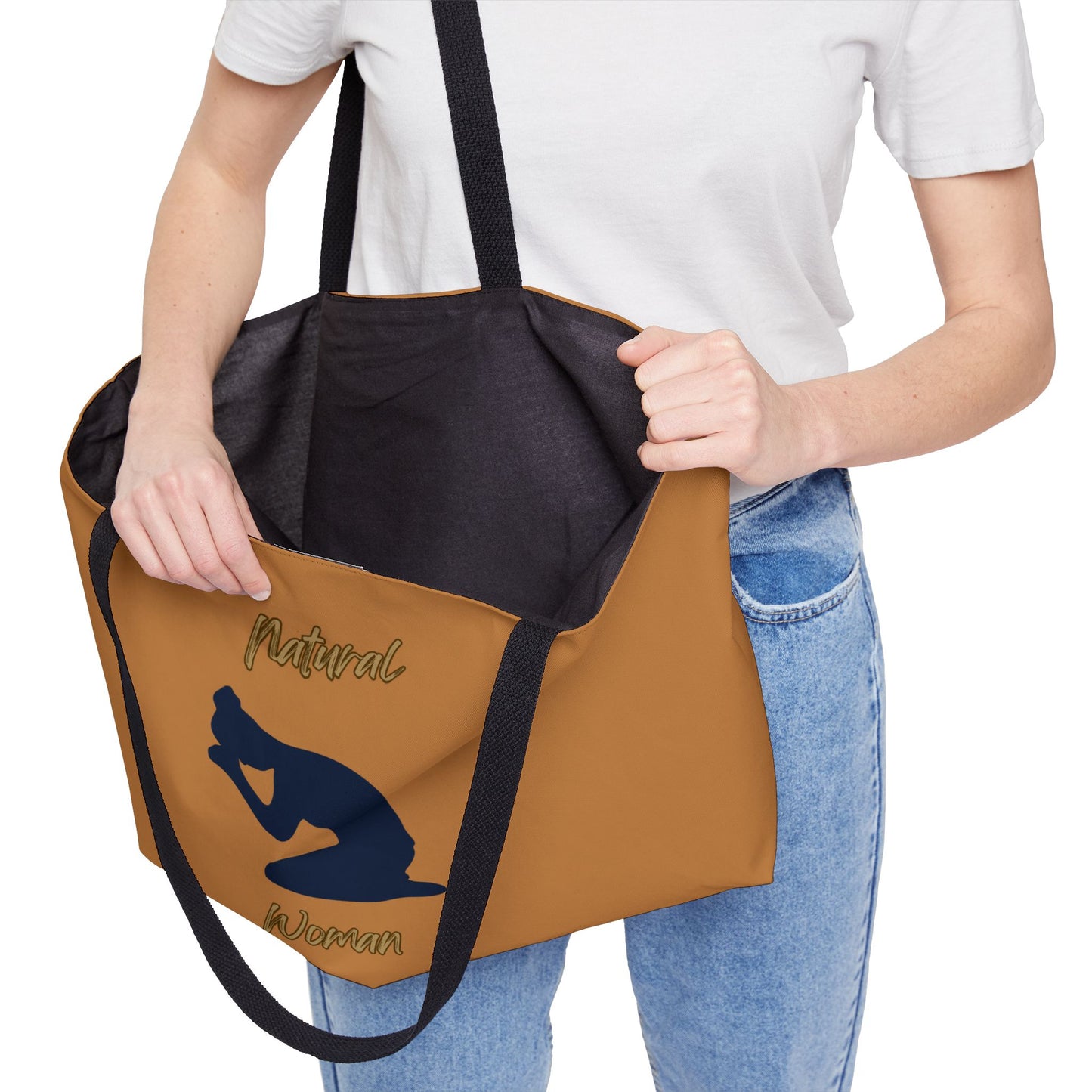 Natural Woman Pray (BL) Weekender Tote Bag LIGHT BROWN