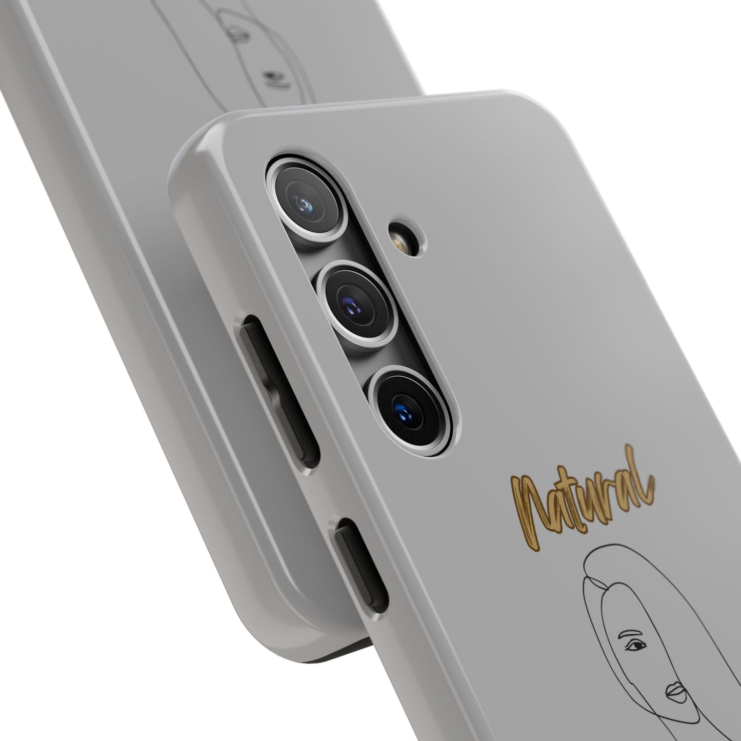 Natural Woman Covered Eye (BL)Tough Phone Cases LIGHT GREY