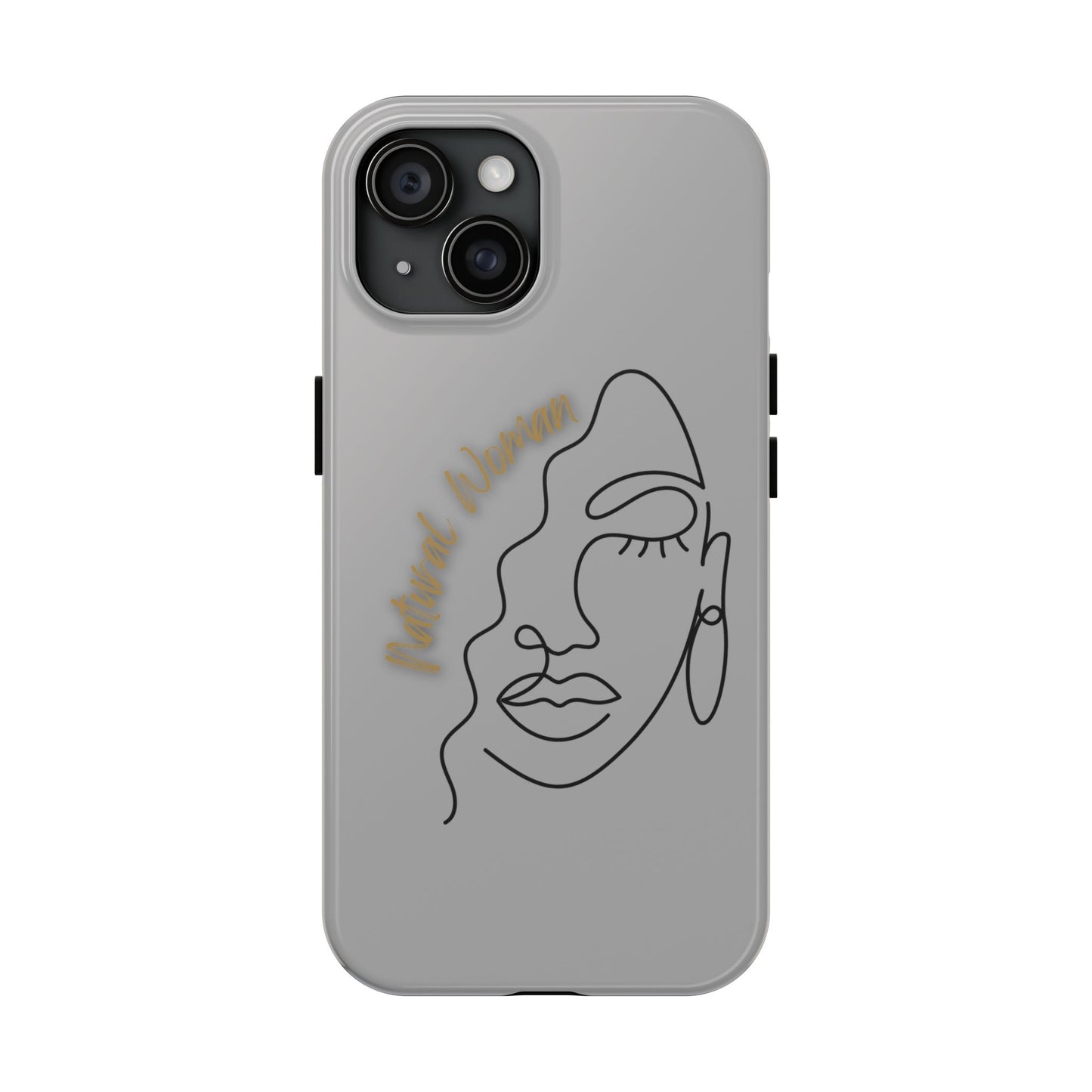 Natural Woman Half Face (BL)Tough Phone Case LIGHT GREY