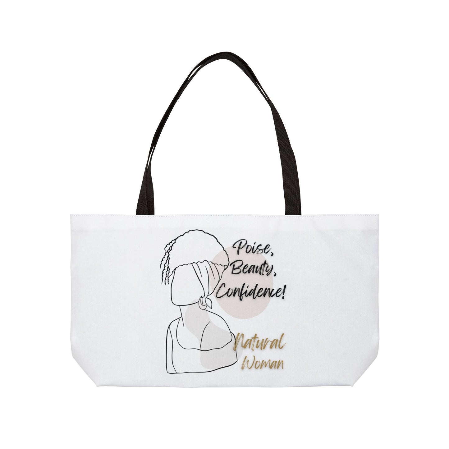 Natural Woman Puff (BL) Weekender Tote Bag WHITE