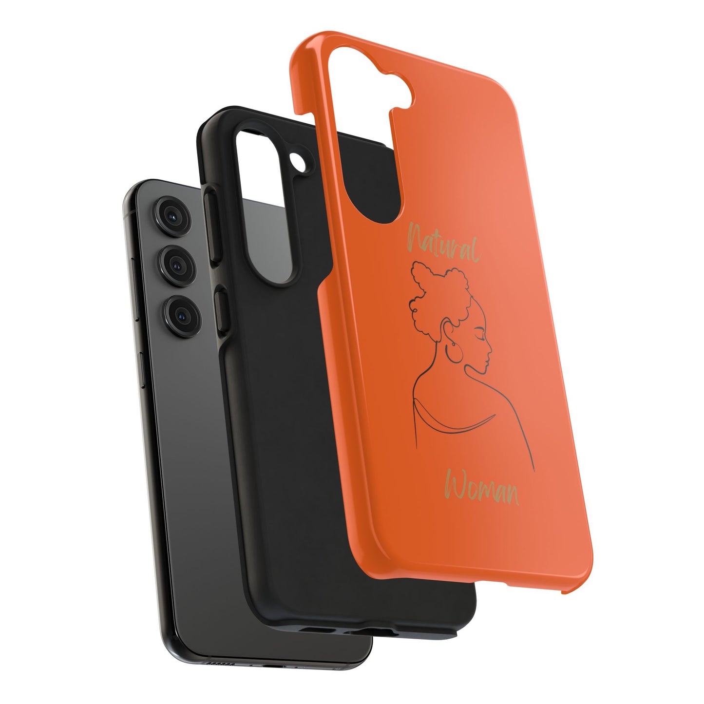 Natural Woman Twists (BL) Tough Phone Cases ORANGE