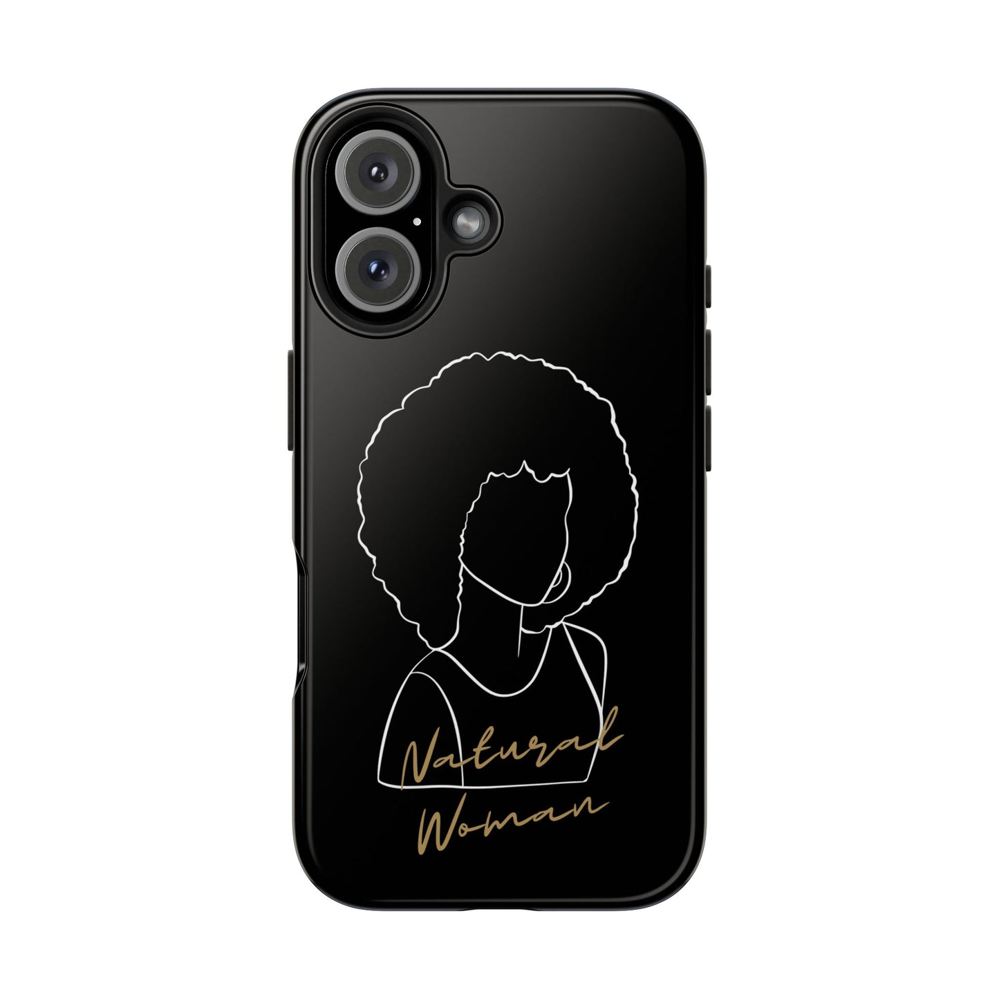 Natural Woman Afro (WL) Tough Phone Case BLACK