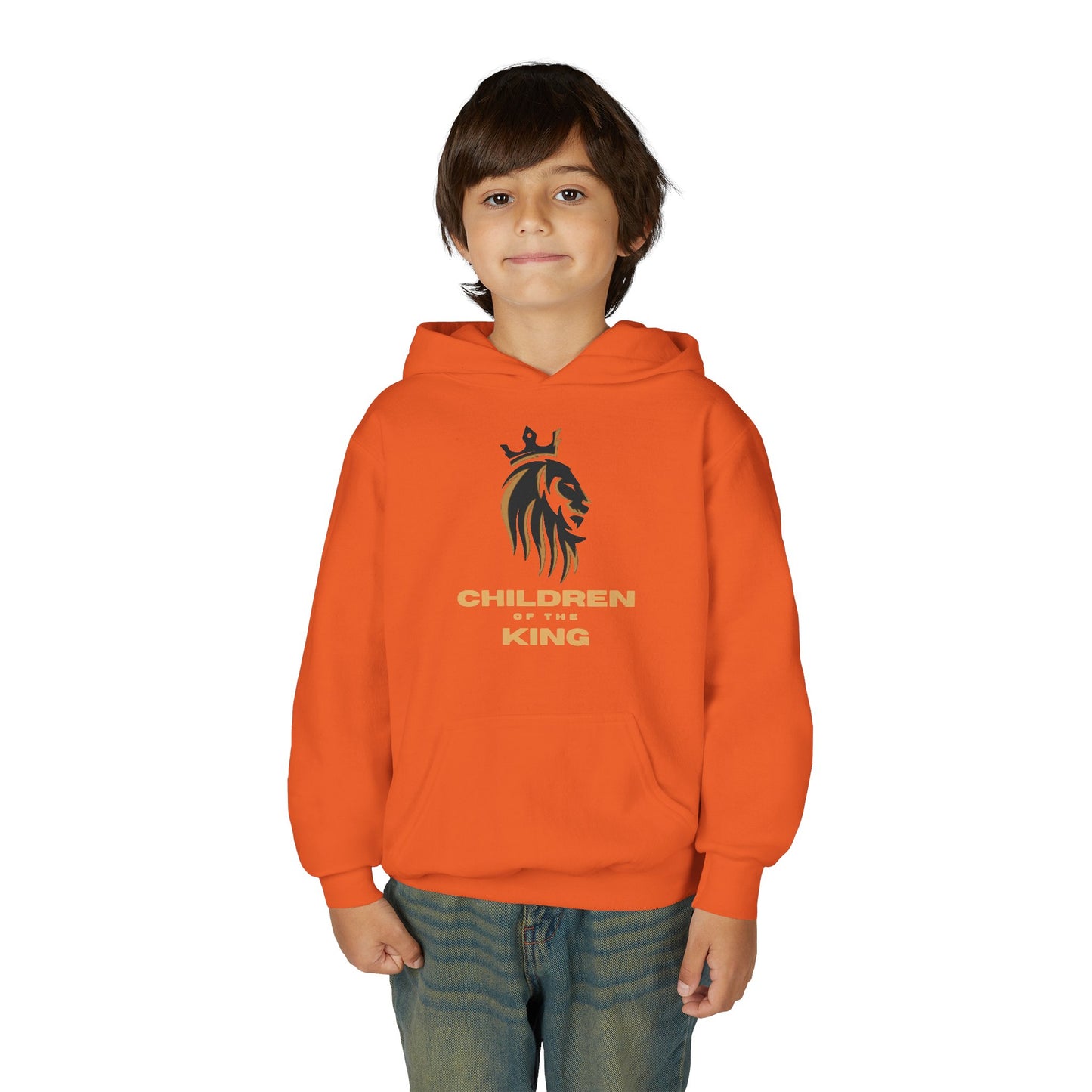 "Children of the King" Hoodie - BLACK Lion Design with Isaiah 54:13
