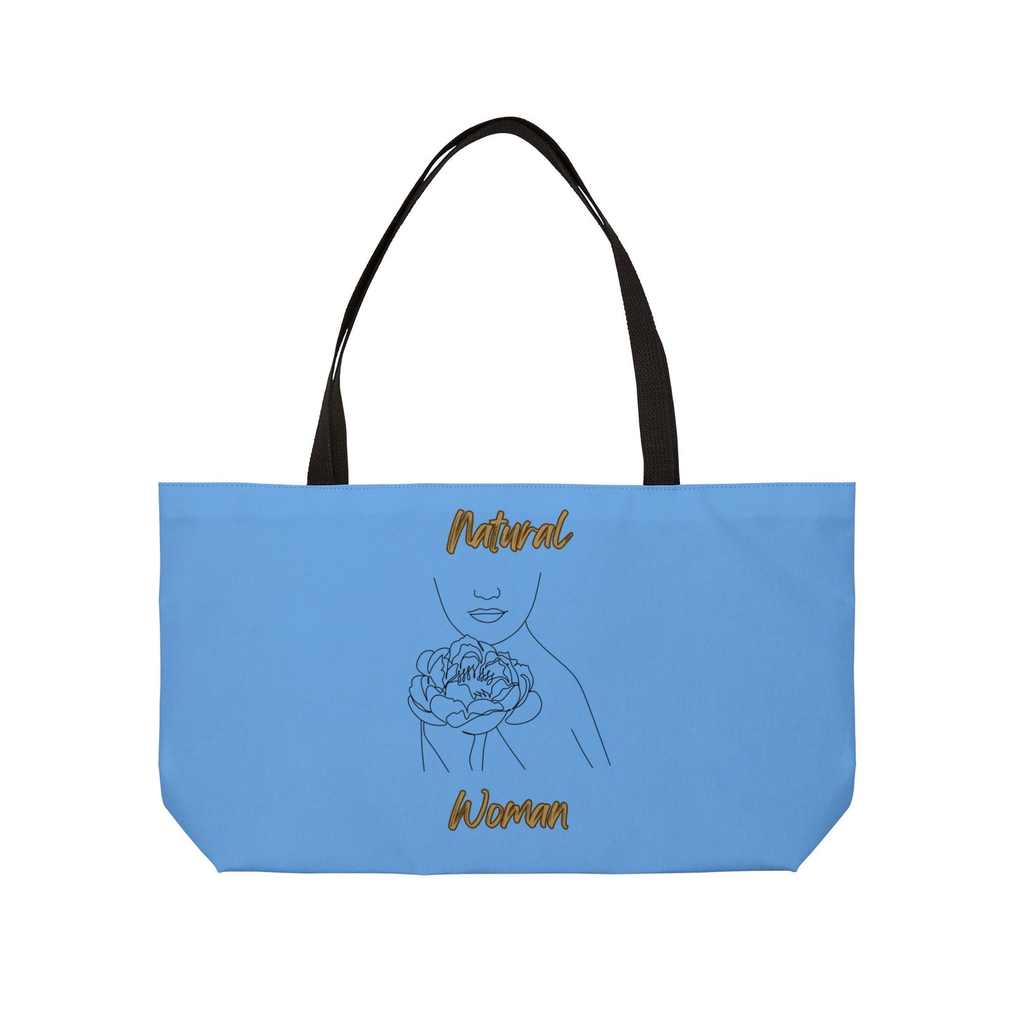 Natural Woman Kissed Flower (BL) Weekender Tote Bag LIGHT BLUE