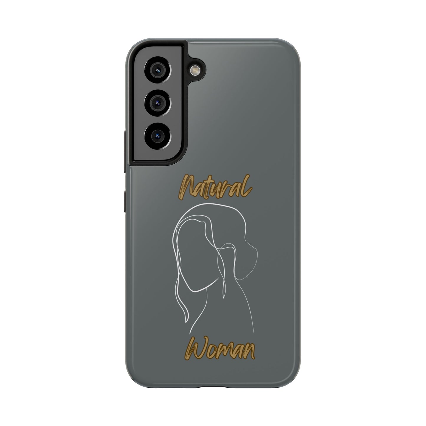 Natural Woman Hanging Hair (WL) Tough Phone Cases DARK GREY