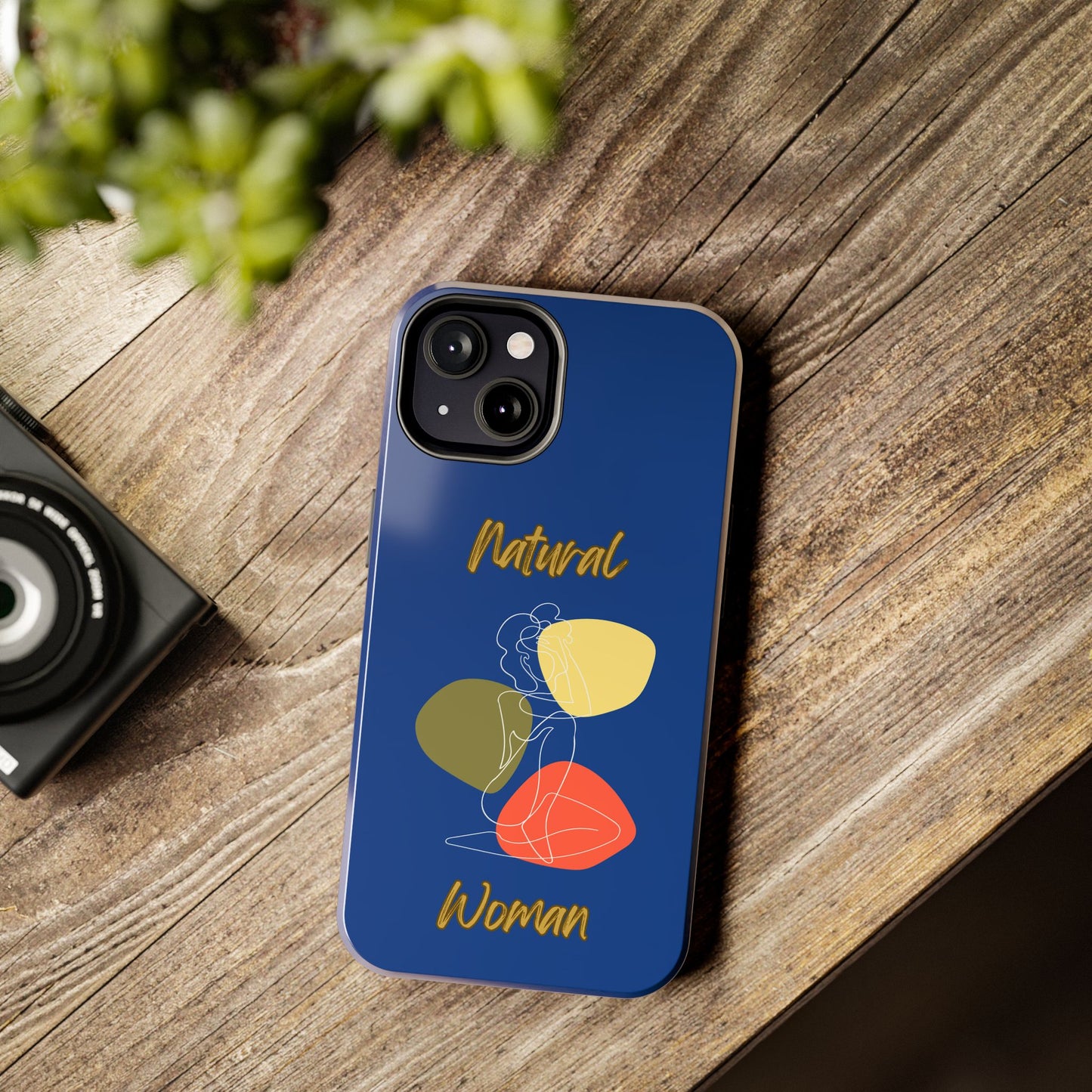 Natural Woman Colorful Pose (WL)Tough Phone Cases DARK BLUE