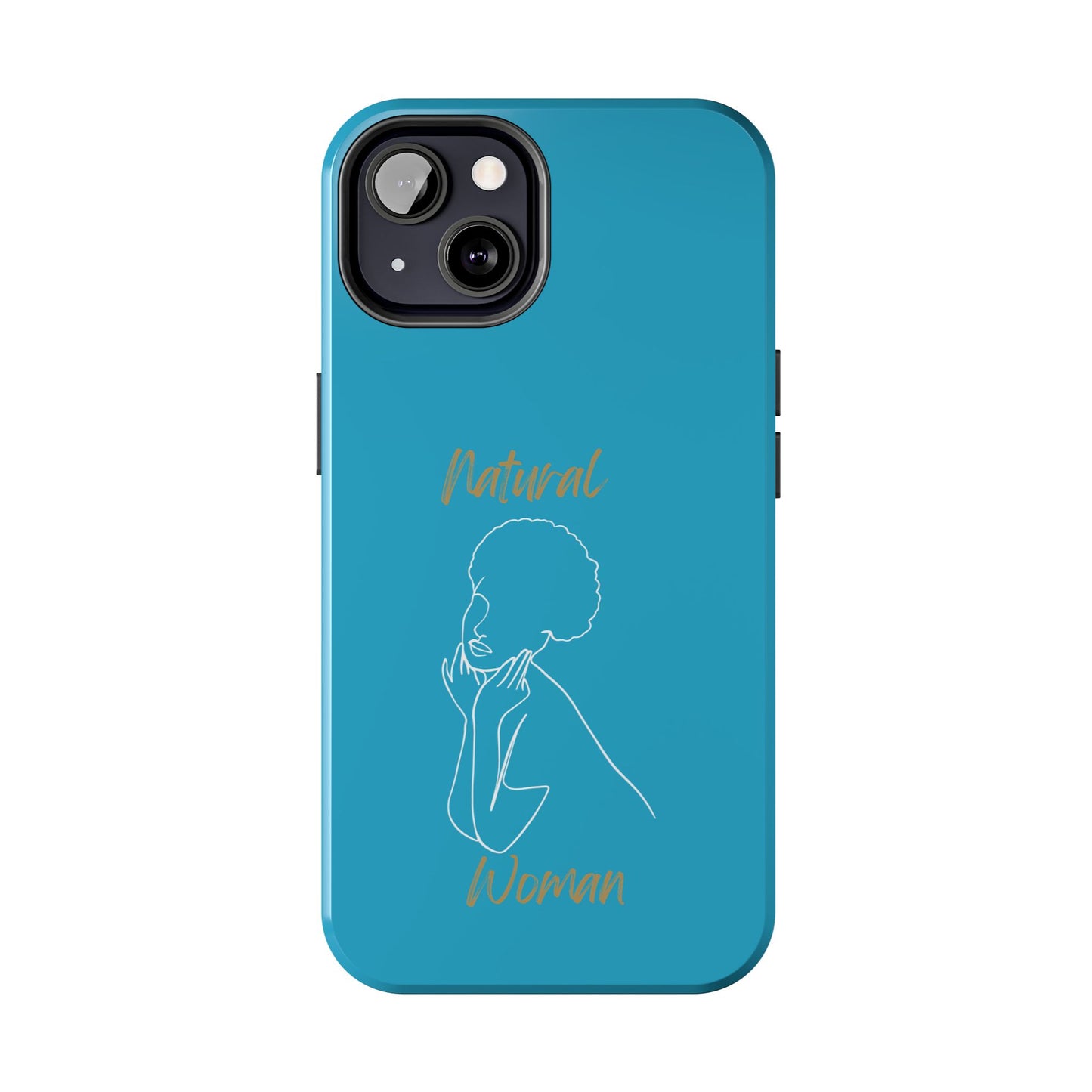 Natural Woman Cute Afro (WL)Tough Phone Cases TURQUOISE