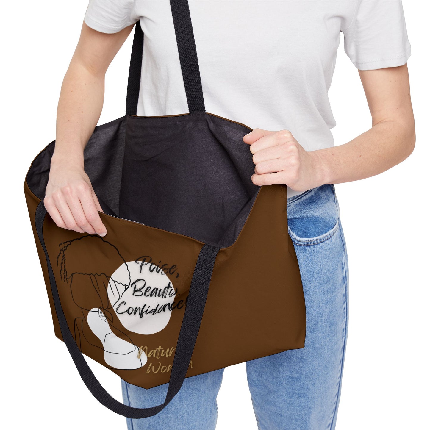 Natural Woman Puff (BL) Weekender Tote Bag BROWN