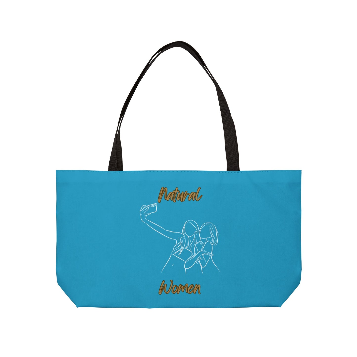 Natural Women Friends Selfie (WL) Weekender Tote Bag TURQUOISE