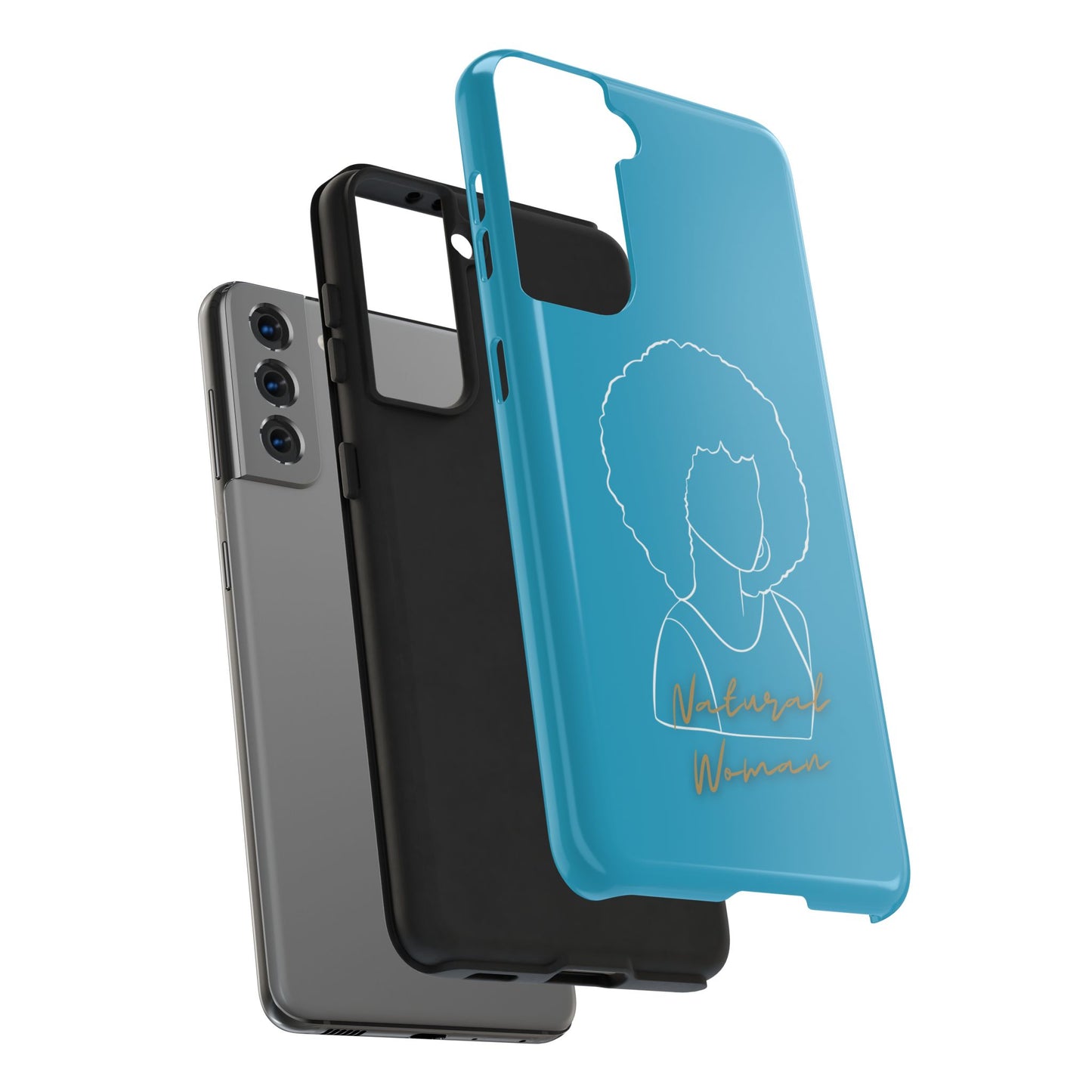 Natural Woman Afro (WL)Tough Phone Cases TURQUOISE