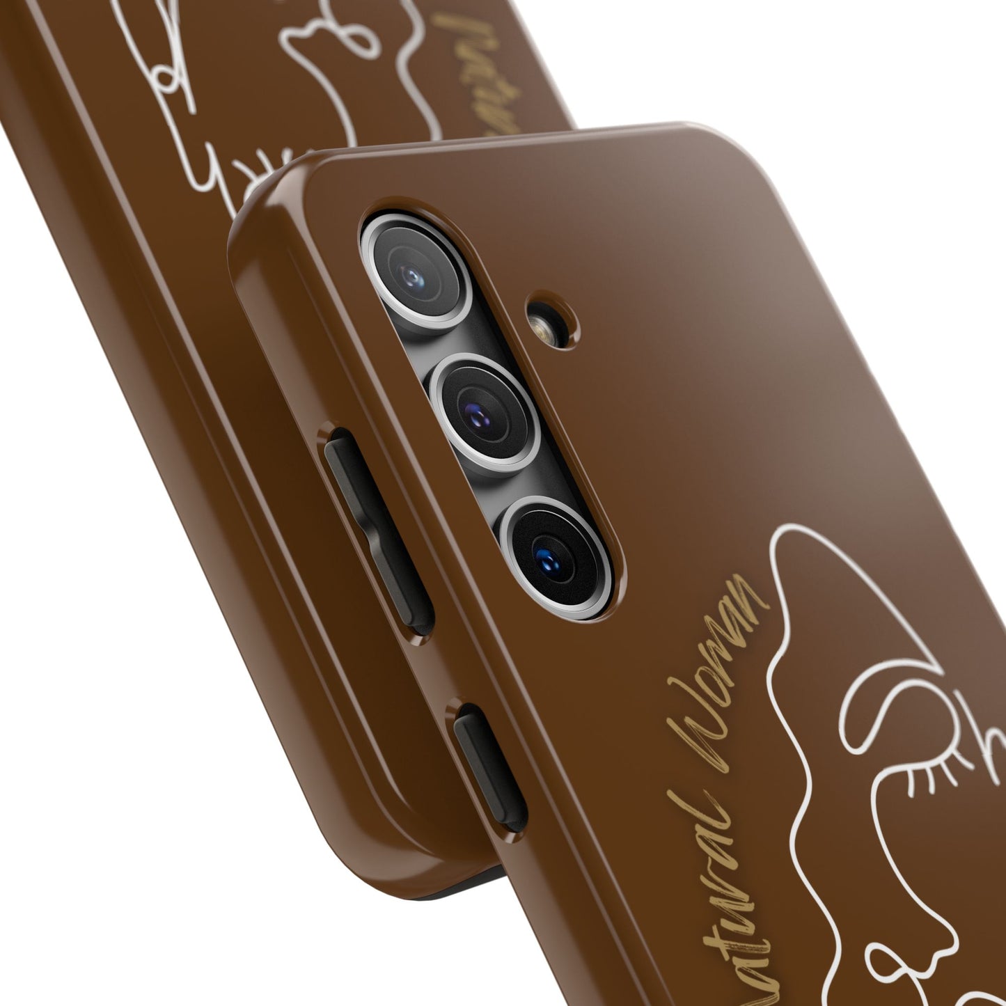 Natural Woman Half Face (WL)Tough Phone Case BROWN