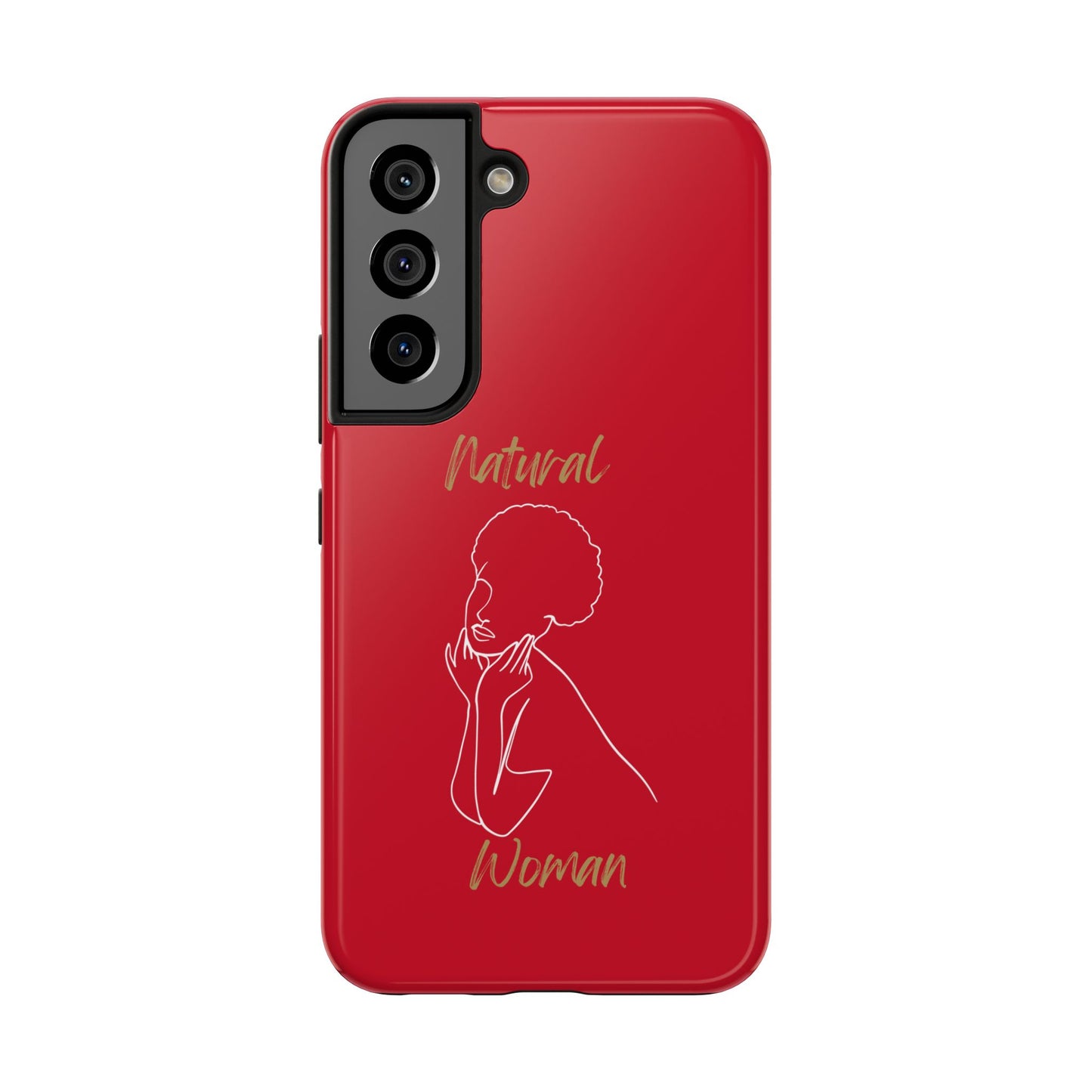 Natural Woman Cute Afro(WL)Tough Phone Cases DARK RED