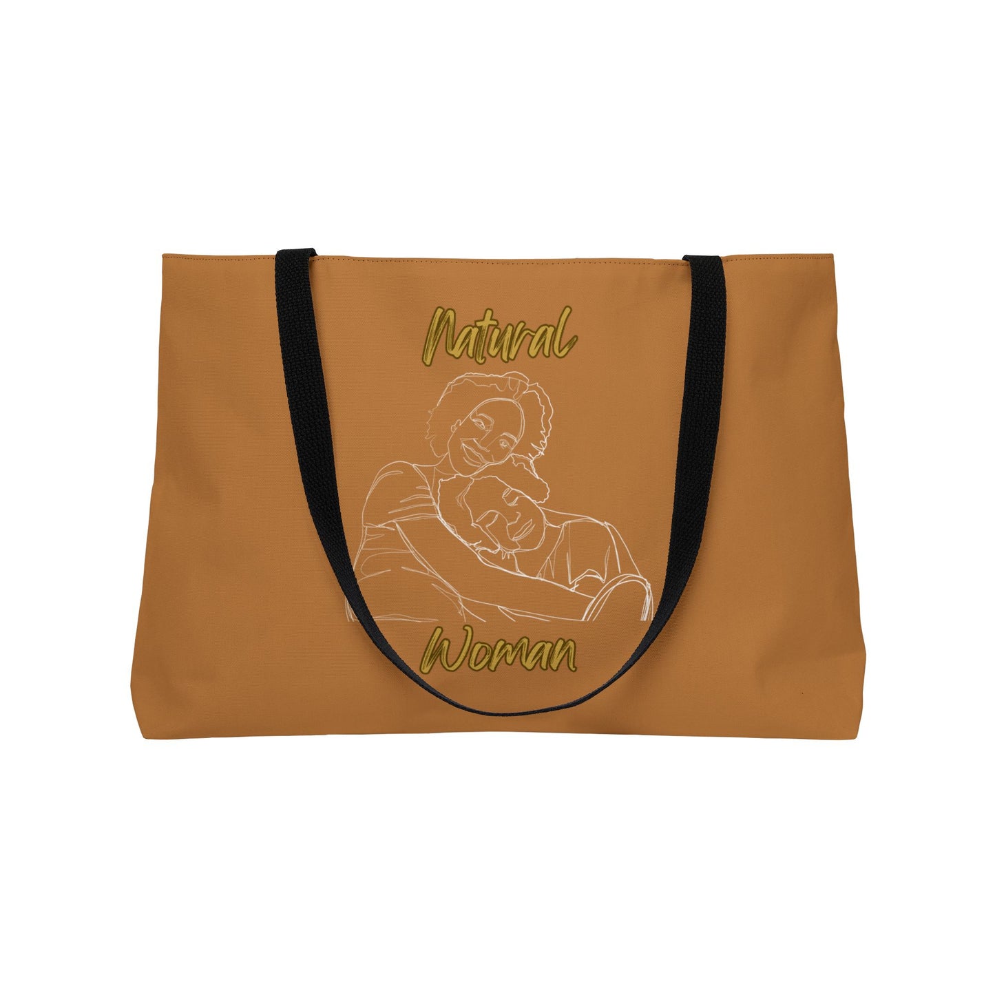 Natural Woman Loving Embrace (WL) Weekender Tote Bag LIGHT BROWN
