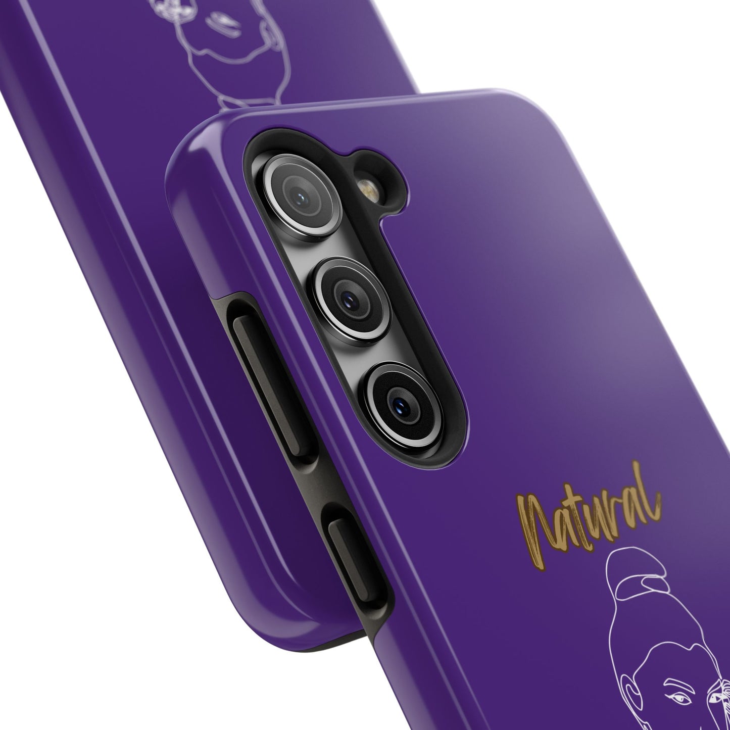 Natural Woman Sassy Bun (WL) Tough Phone Cases PURPLE